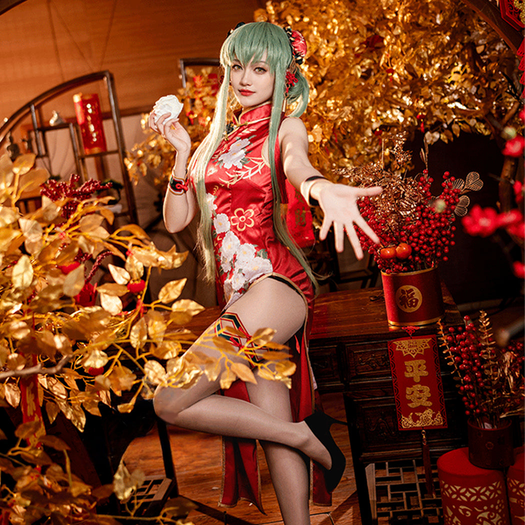 【Nekocos】Anime Code Geass Cosplay C.C. Cheongsam Cosplay Costume | In Stock