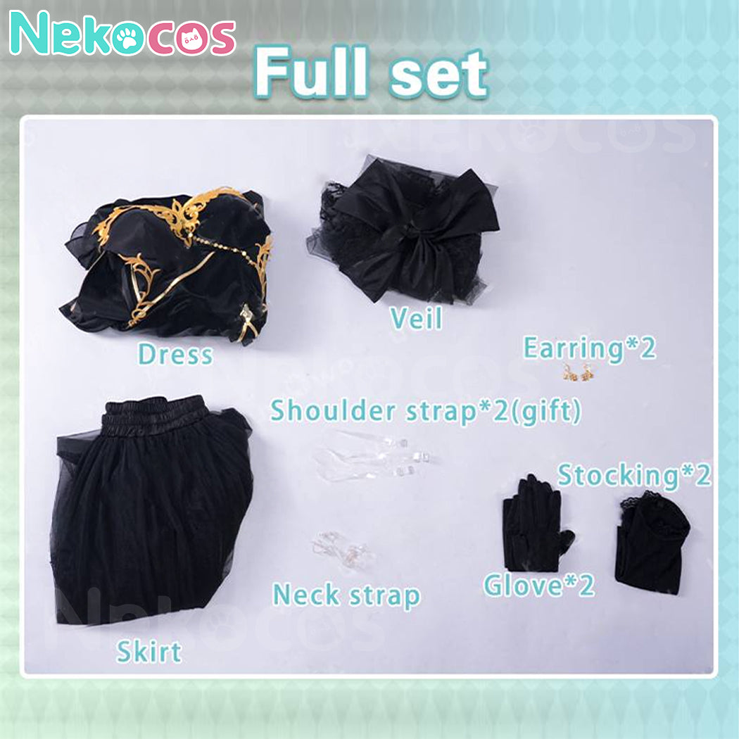 【Nekocos】Anime Code Geass Cosplay C.C. Black Dress Cosplay Costume Premium Edition | In Stock