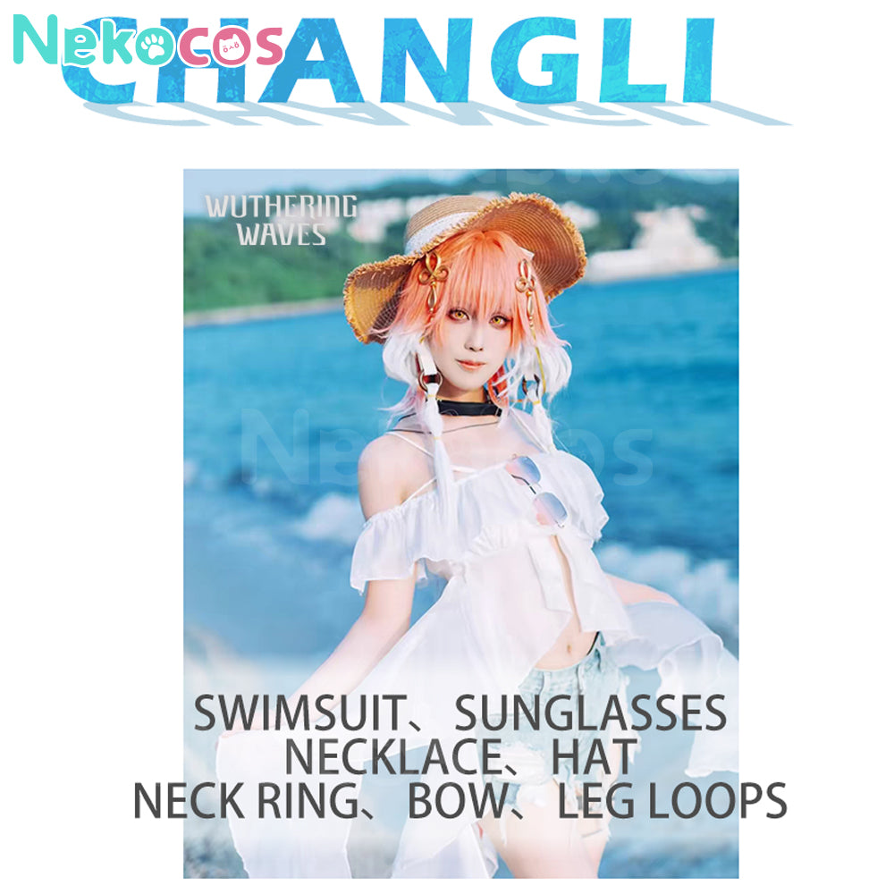 【Nekocos】Game Wuthering Waves Cosplay Changli Swimsuit Cosplay Costume | Custom-Tailor
