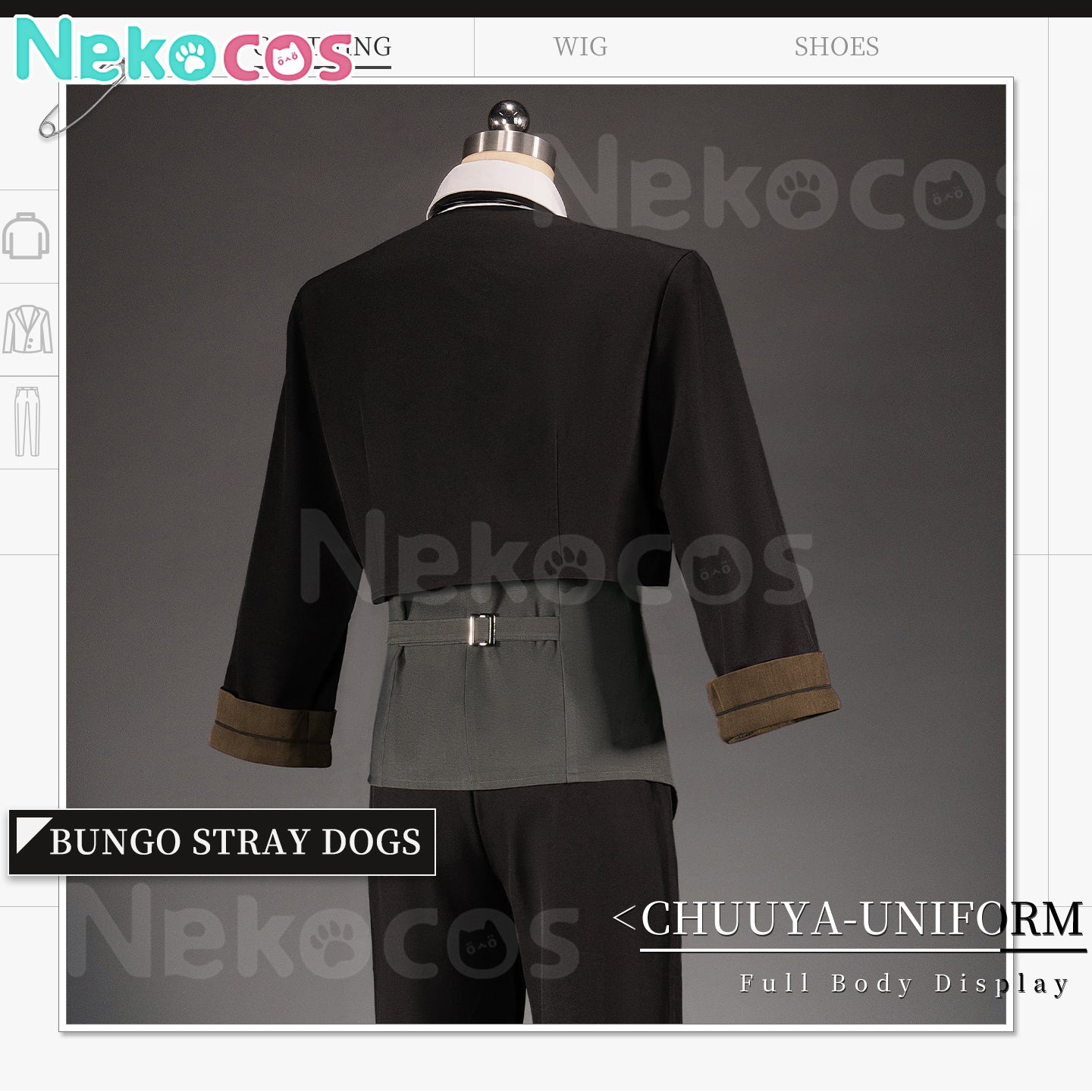【Nekocos】Anime Bungo Stray Dogs Cosplay Nakahara Chuuya Cosplay Male Costume | Custom-Tailor