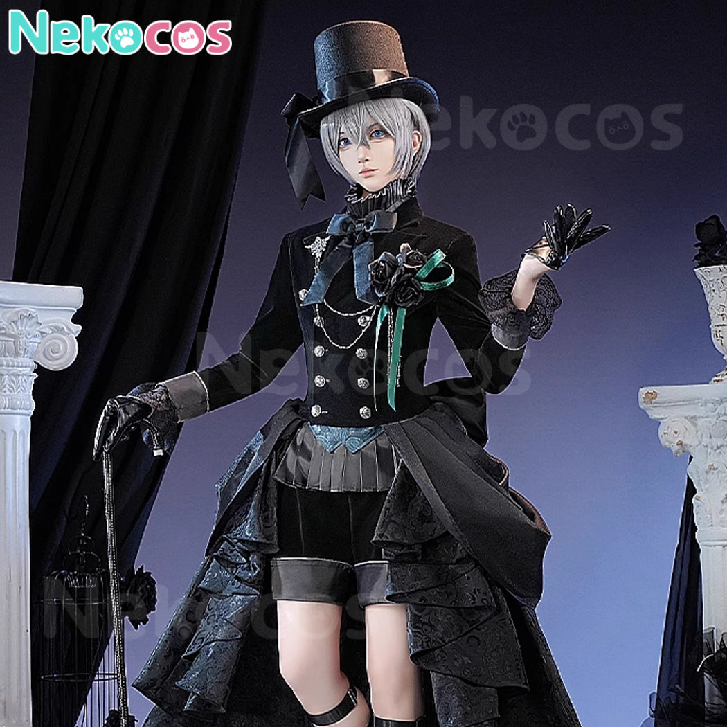 【Nekocos】Anime Black Butler Cosplay Ciel Phantomhive Black Rose Cosplay Costume Premium Edition | In Stock