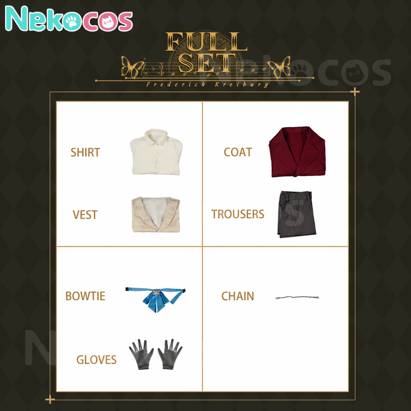 【Nekocos】Game Identity V Cosplay Composer Frederick Kreiburg Cosplay Costume Premium Edition | In Stock