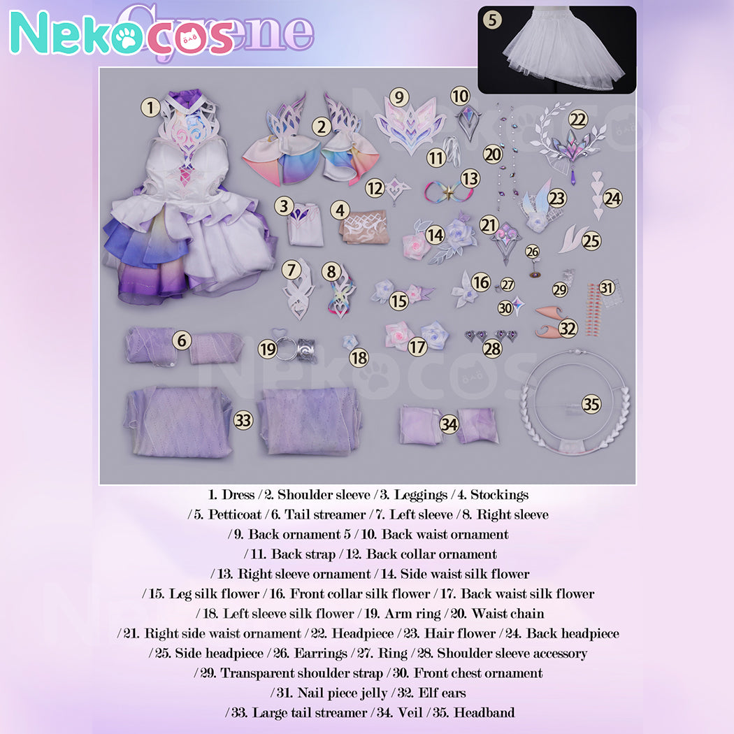 【Nekocos】Game Honkai: Star Rail Cosplay Cyrene Cosplay Costume Premium Edition | Custom-Tailor