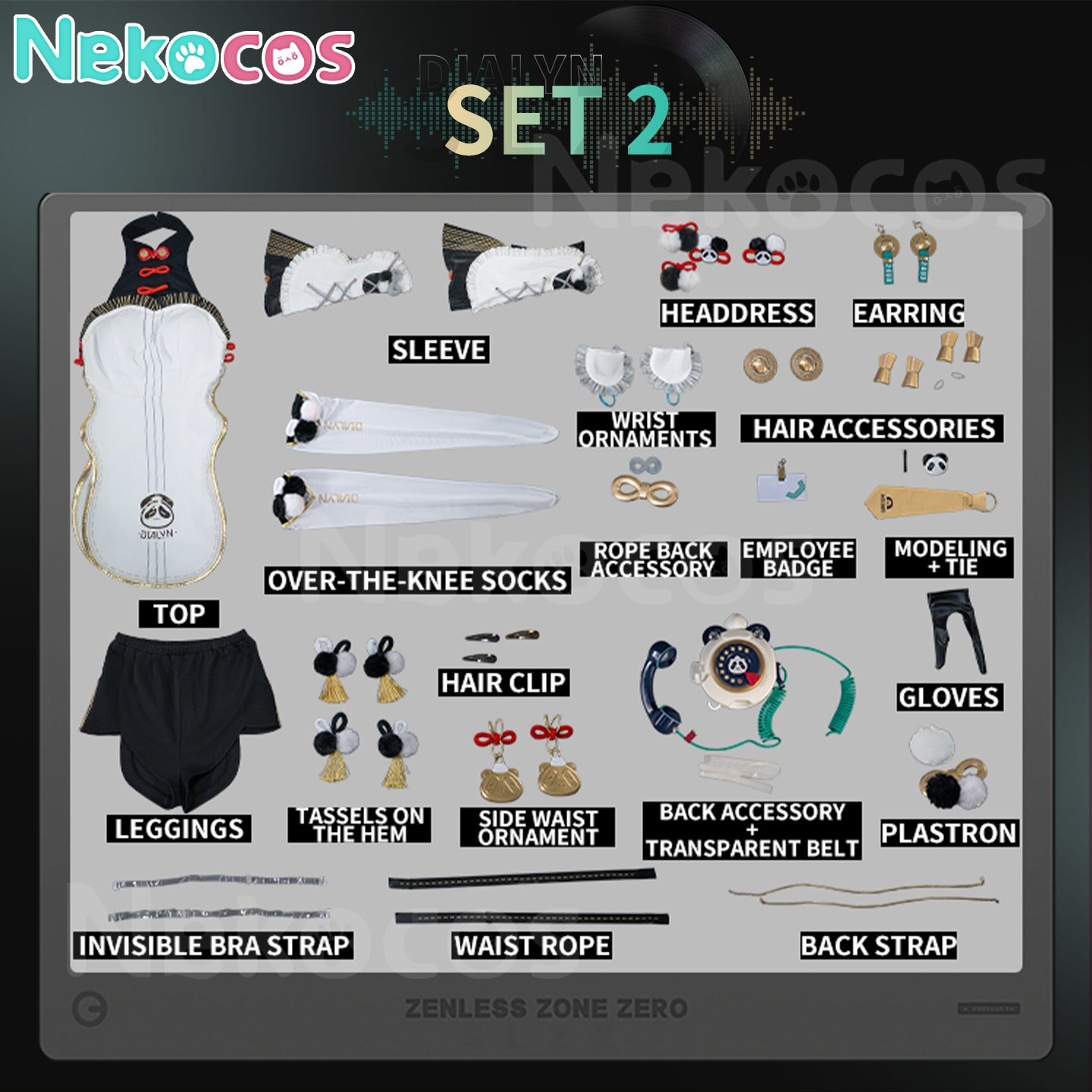 【Nekocos】Game Zenless Zone Zero Cosplay Dialyn Cosplay Costume Premium Edition | Custom-Tailor