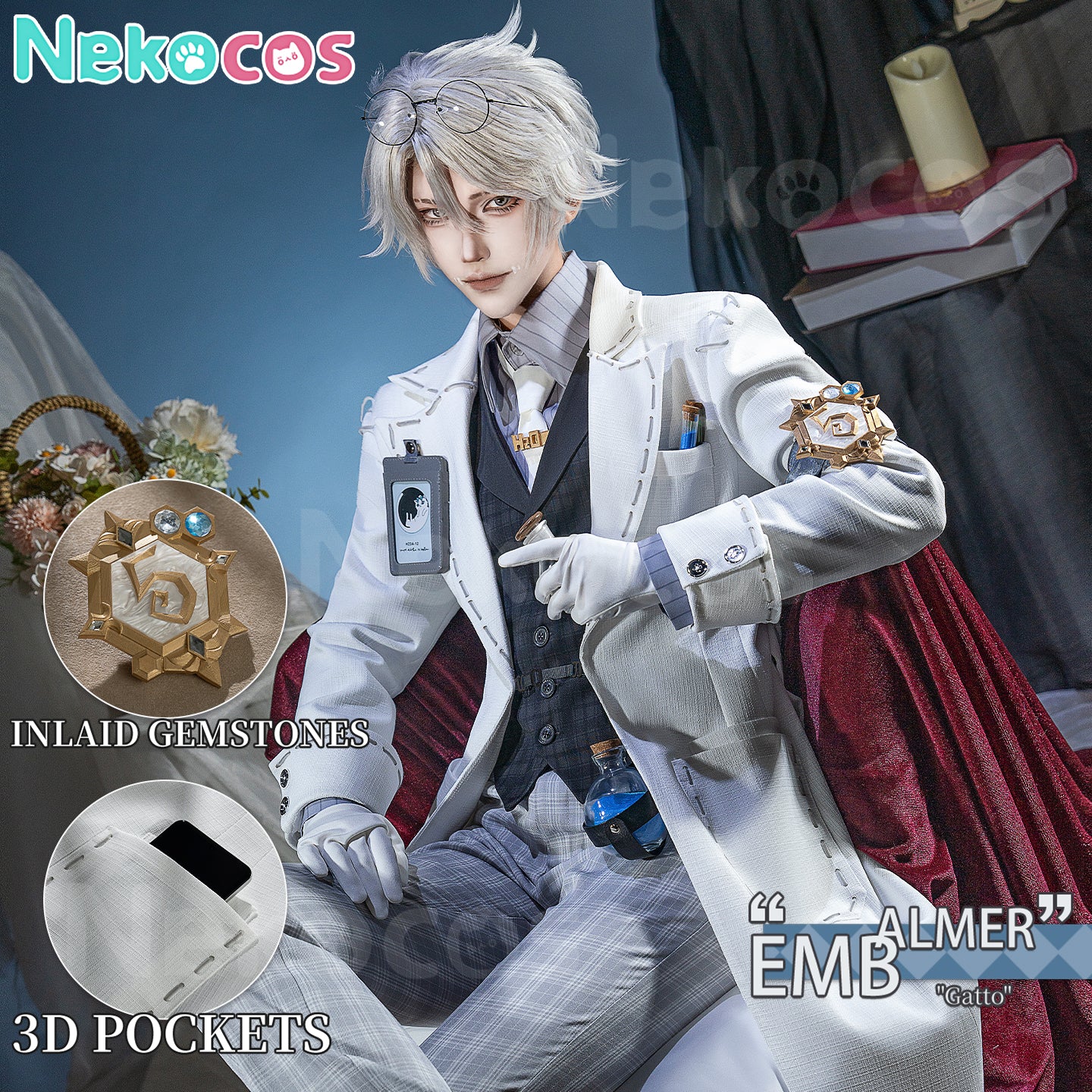 【Nekocos】Game Identity V Cosplay Embalmer Cosplay Costume Premium Edition | Custom-Tailor