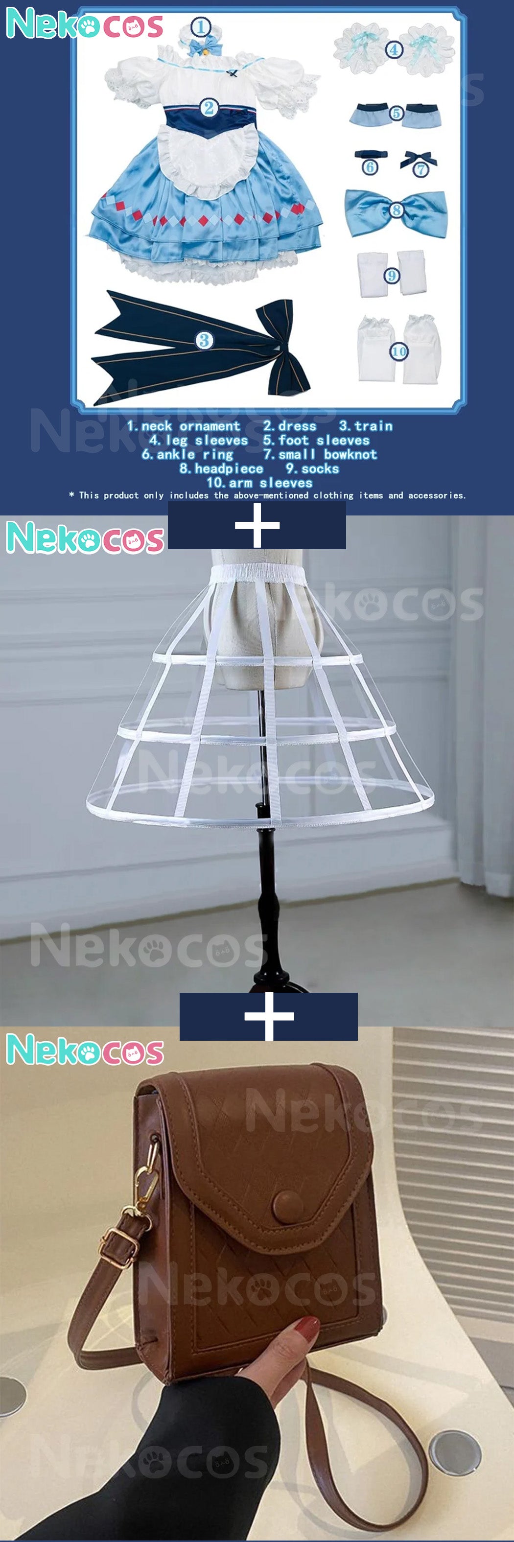 【Nekocos】Game Arknights Cosplay Eyjafjalla the Hvít Aska Cosplay Costume | Custom-Tailor