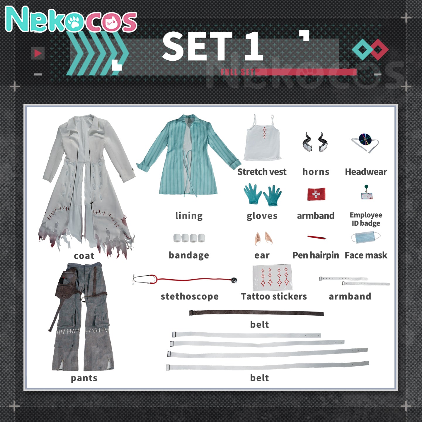 【Nekocos】Game Arknights Cosplay Duqiao Under the Shadowless Lamp Cosplay Costume Premium Edition | Custom-Tailor