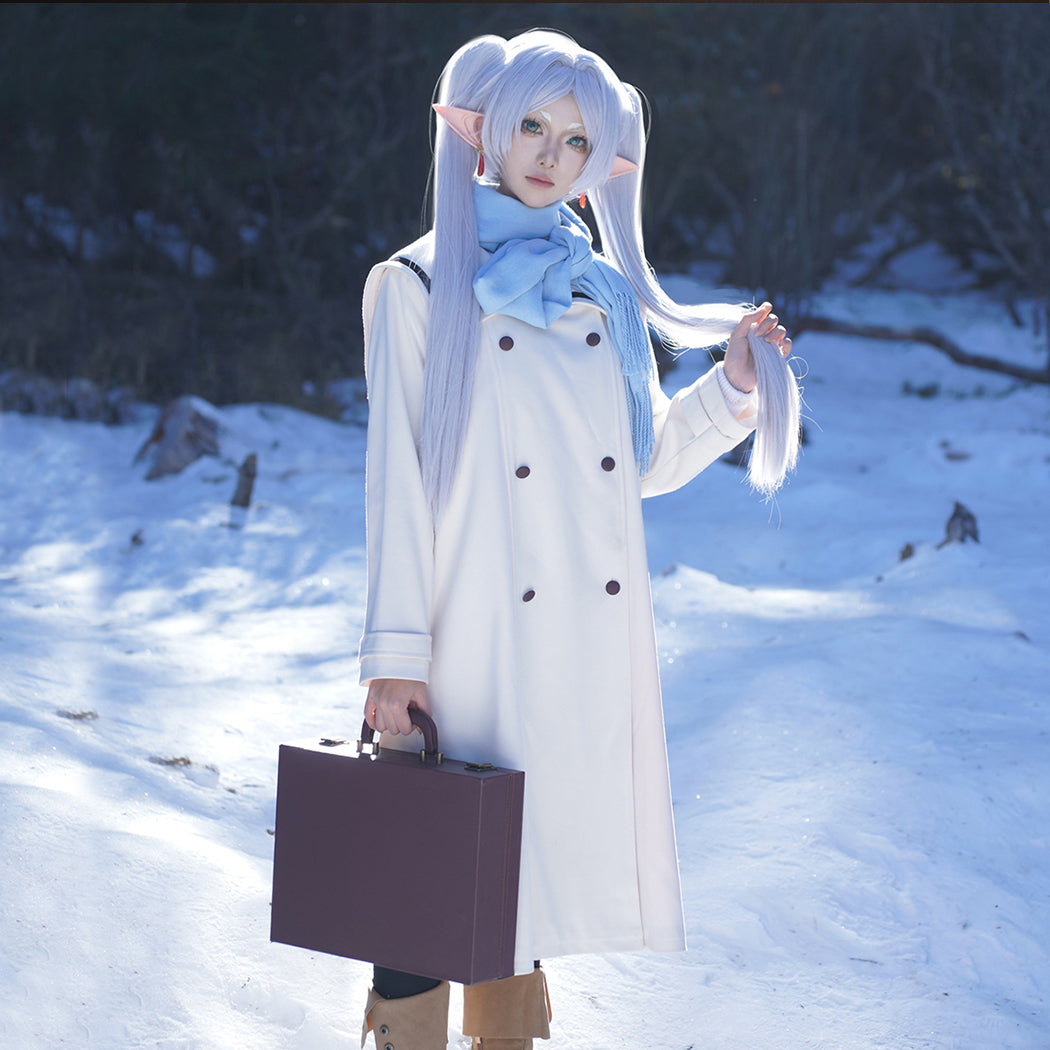 【Nekocos】Anime Frieren: Beyond Journey's End Cosplay Frieren Winter Clothing Cosplay Costume | In Stock