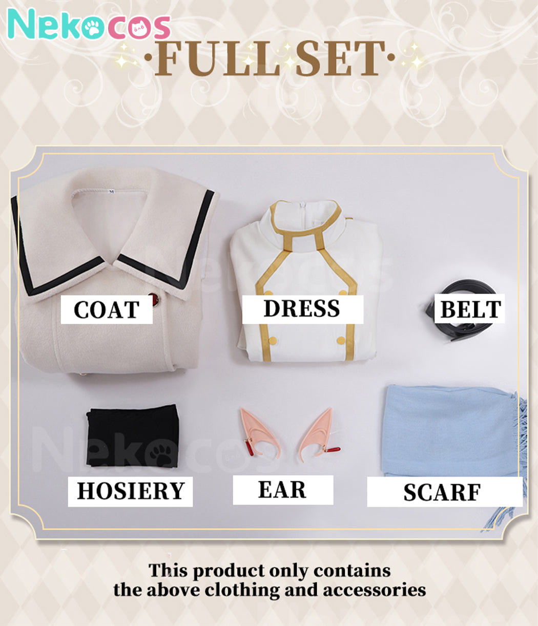 【Nekocos】Anime Frieren: Beyond Journey's End Cosplay Frieren Winter Clothing Cosplay Costume | In Stock
