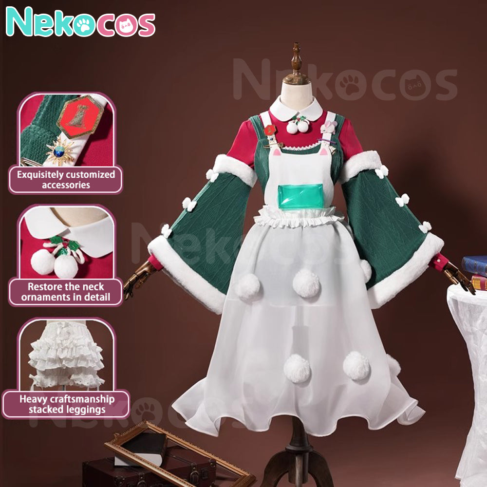 【Nekocos】Game Arknights Cosplay Goldenglow Joyful Night Attendant Cosplay Costume | In Stock