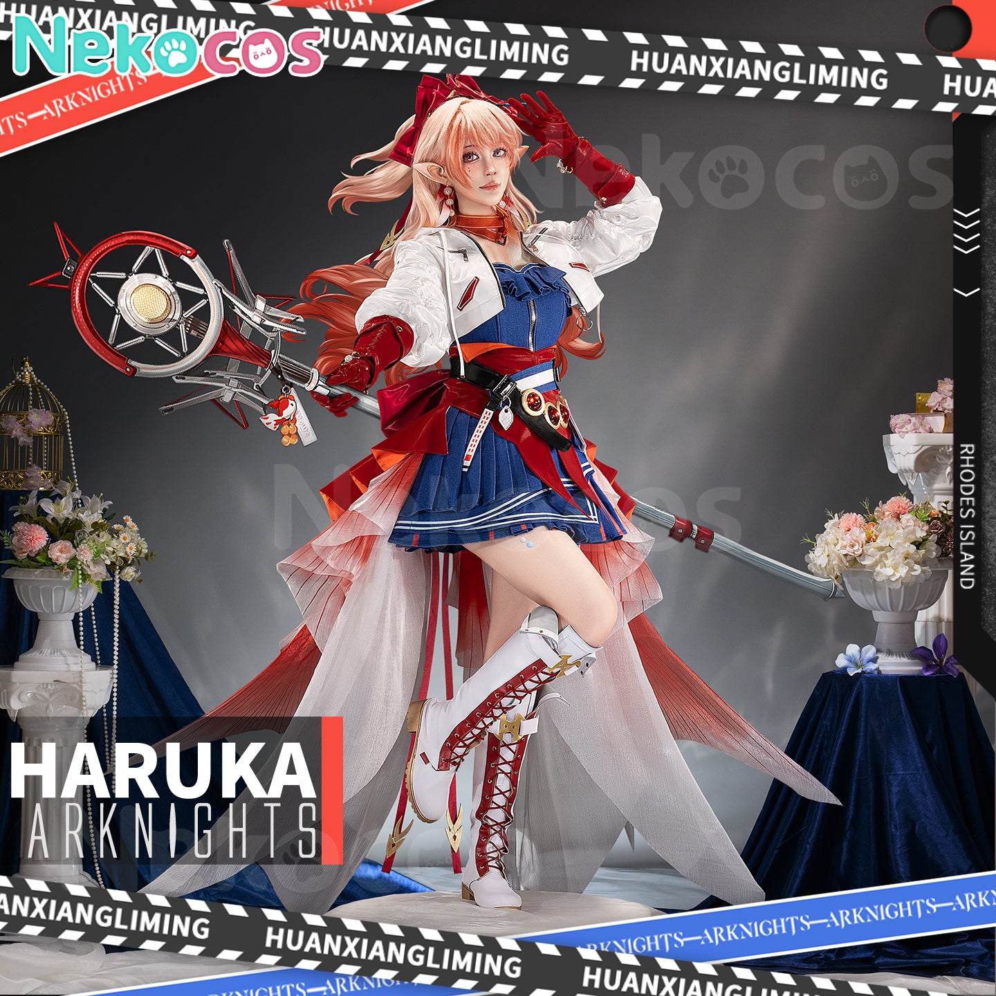 【Nekocos】Game Arknights Cosplay Haruka Cosplay Costume Premium Edition | Custom-Tailor