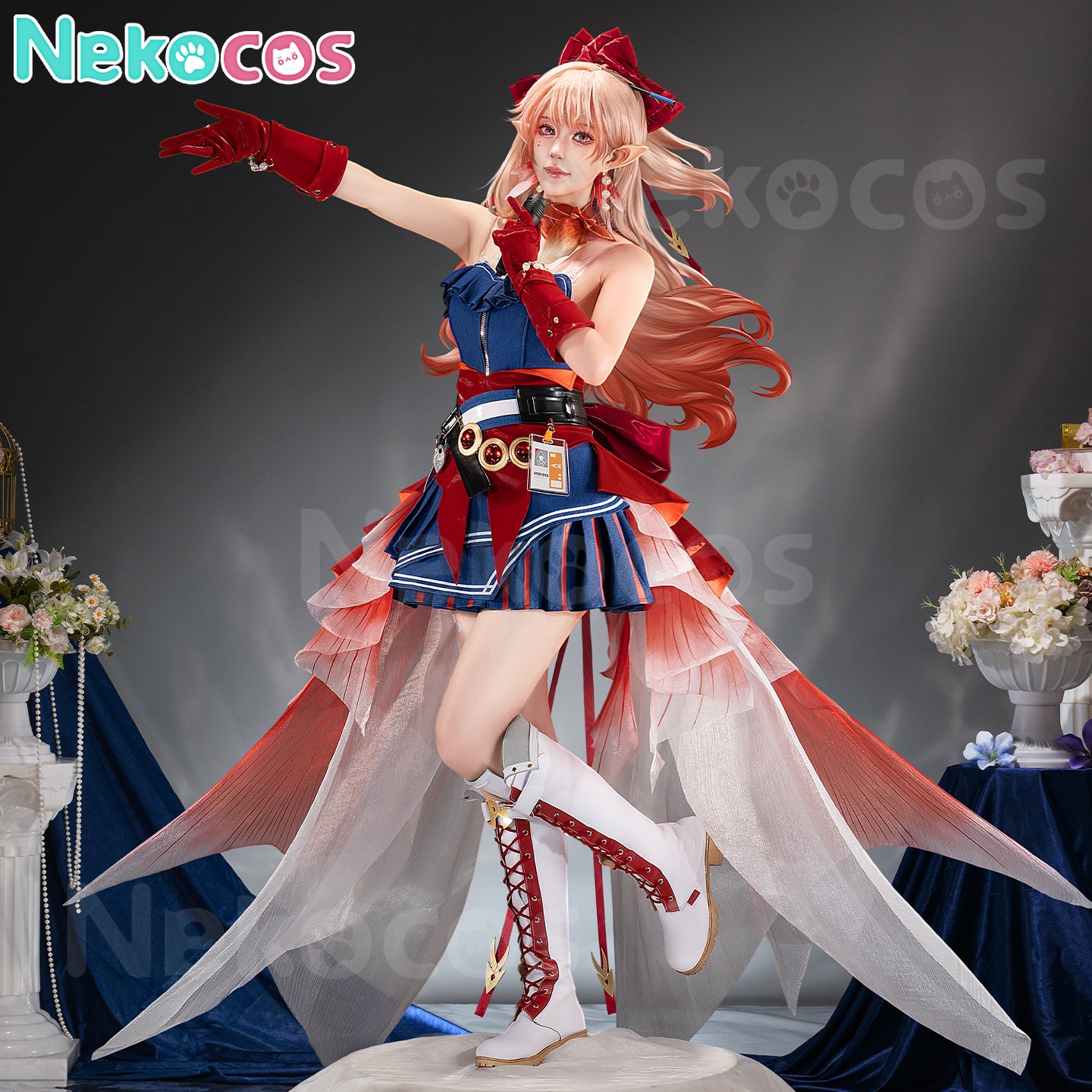 【Nekocos】Game Arknights Cosplay Haruka Cosplay Costume Premium Edition | Custom-Tailor
