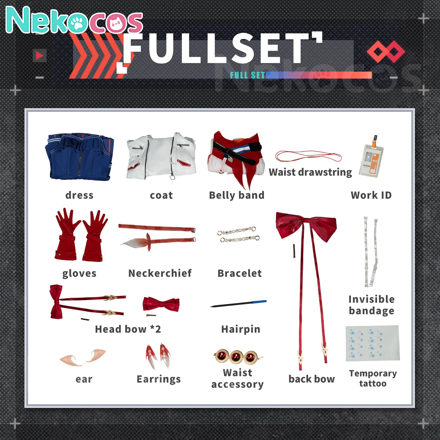 【Nekocos】Game Arknights Cosplay Haruka Cosplay Costume Premium Edition | Custom-Tailor