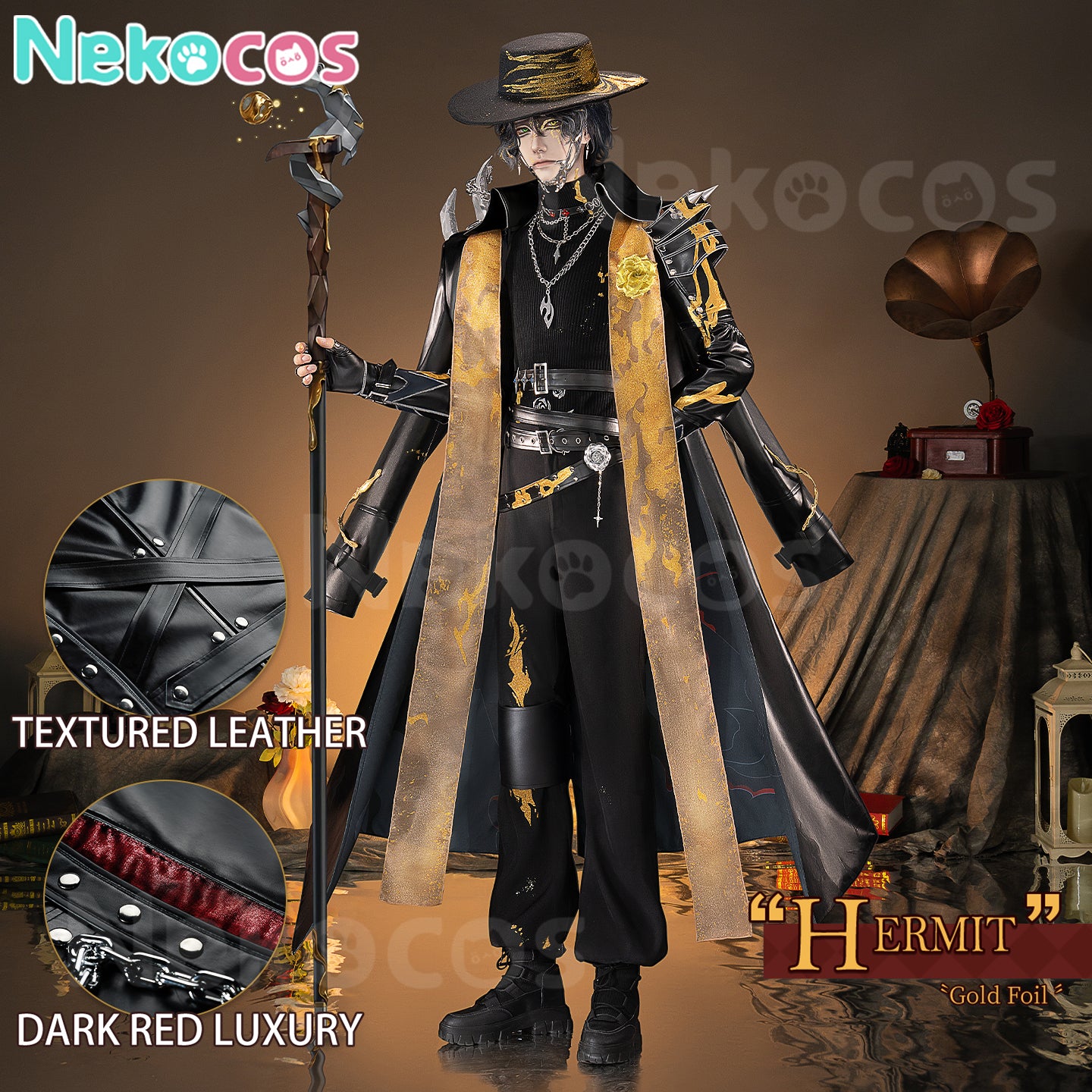【Nekocos】Game Identity V Cosplay Gold Foil Cosplay Costume Premium Edition | Custom-Tailor