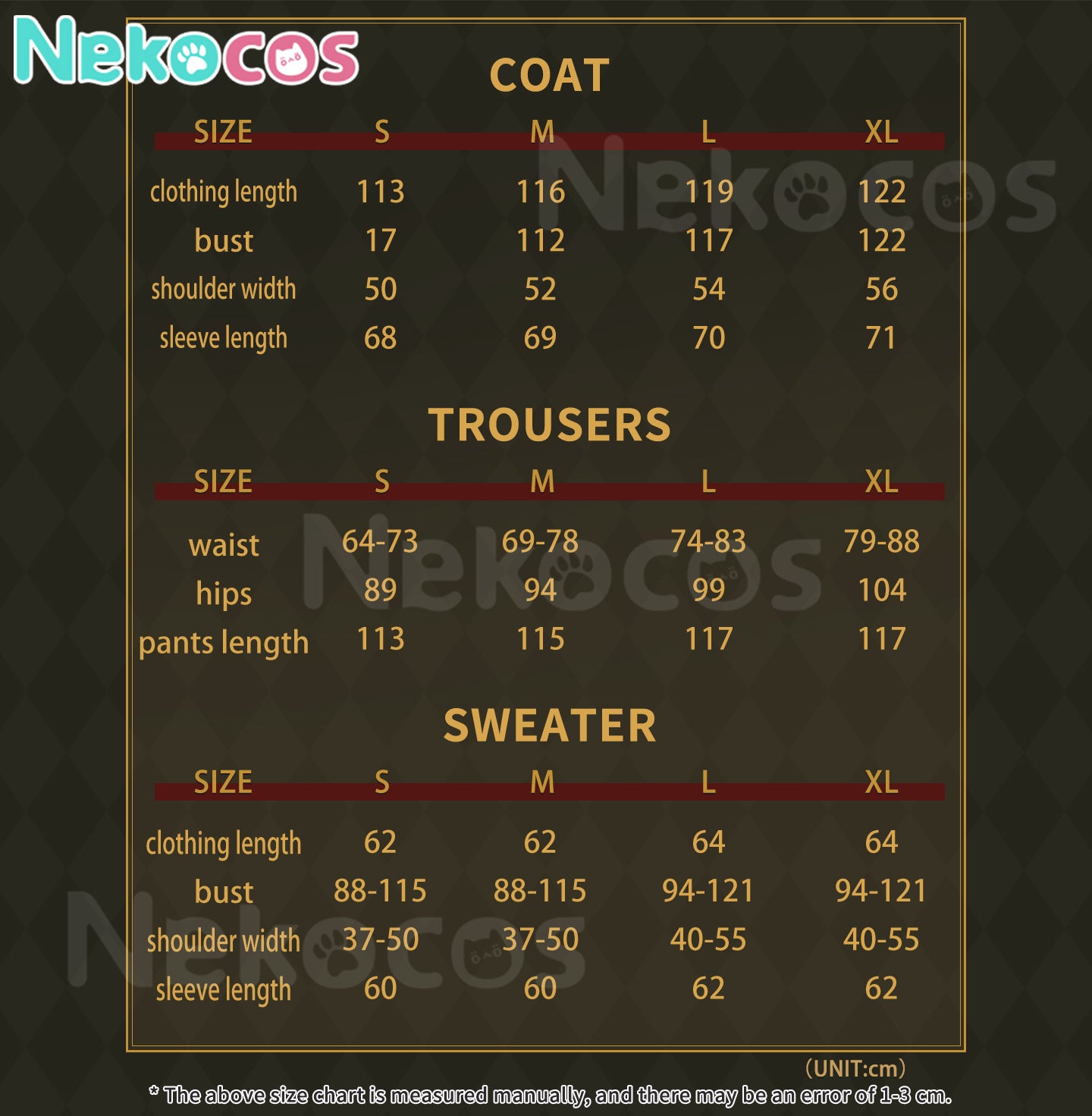 【Nekocos】Game Identity V Cosplay Gold Foil Cosplay Costume Premium Edition | Custom-Tailor