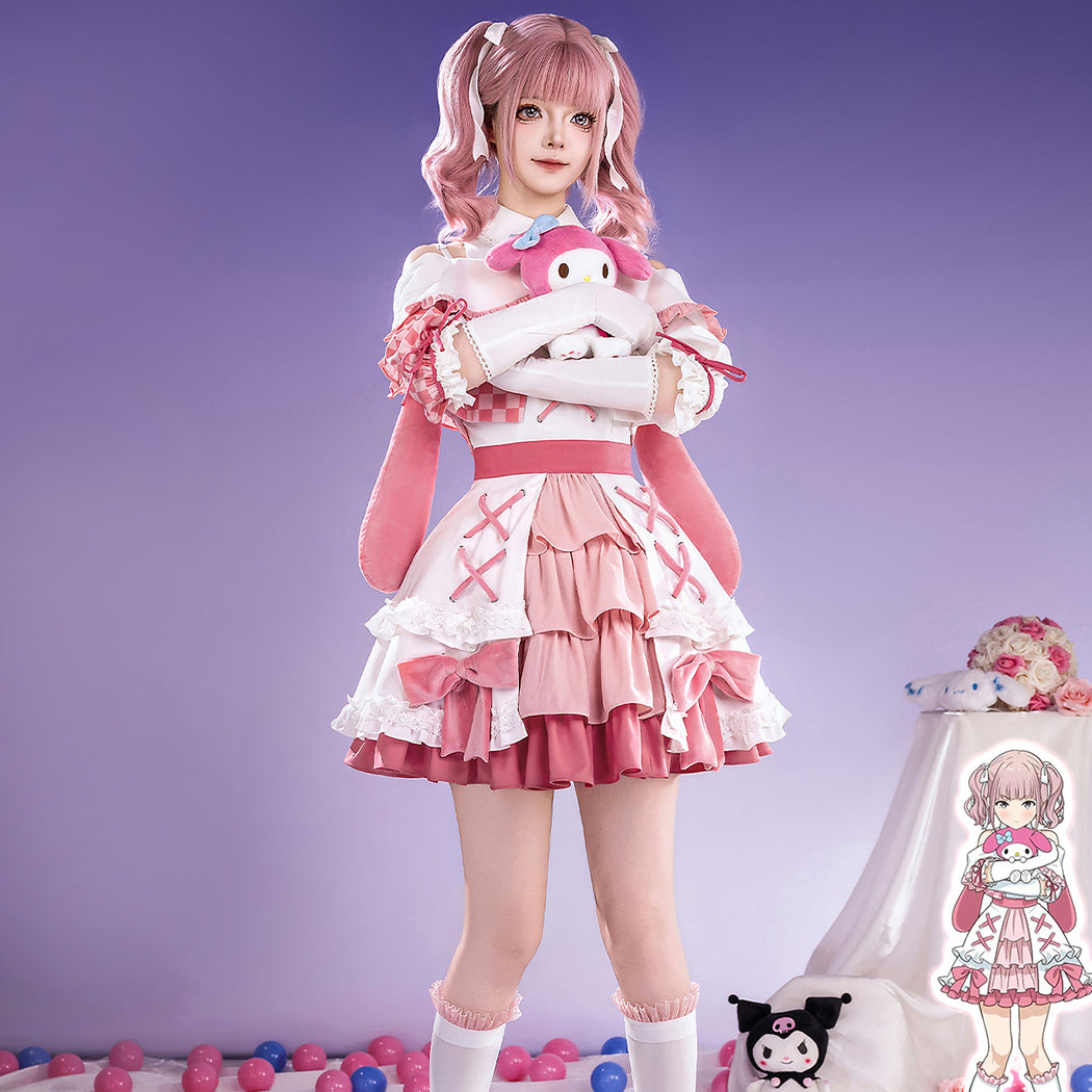 【Nekocos】Anime Girls Band Cry Cosplay Hina Cosplay Costumes Premium Edition | In Stock