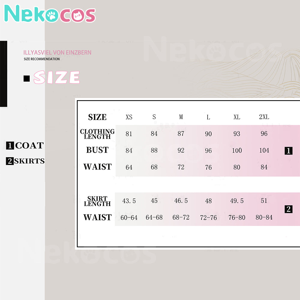 【Nekocos】Anime Cosplay Illyasviel von Einzbern Cosplay Costume | In Stock