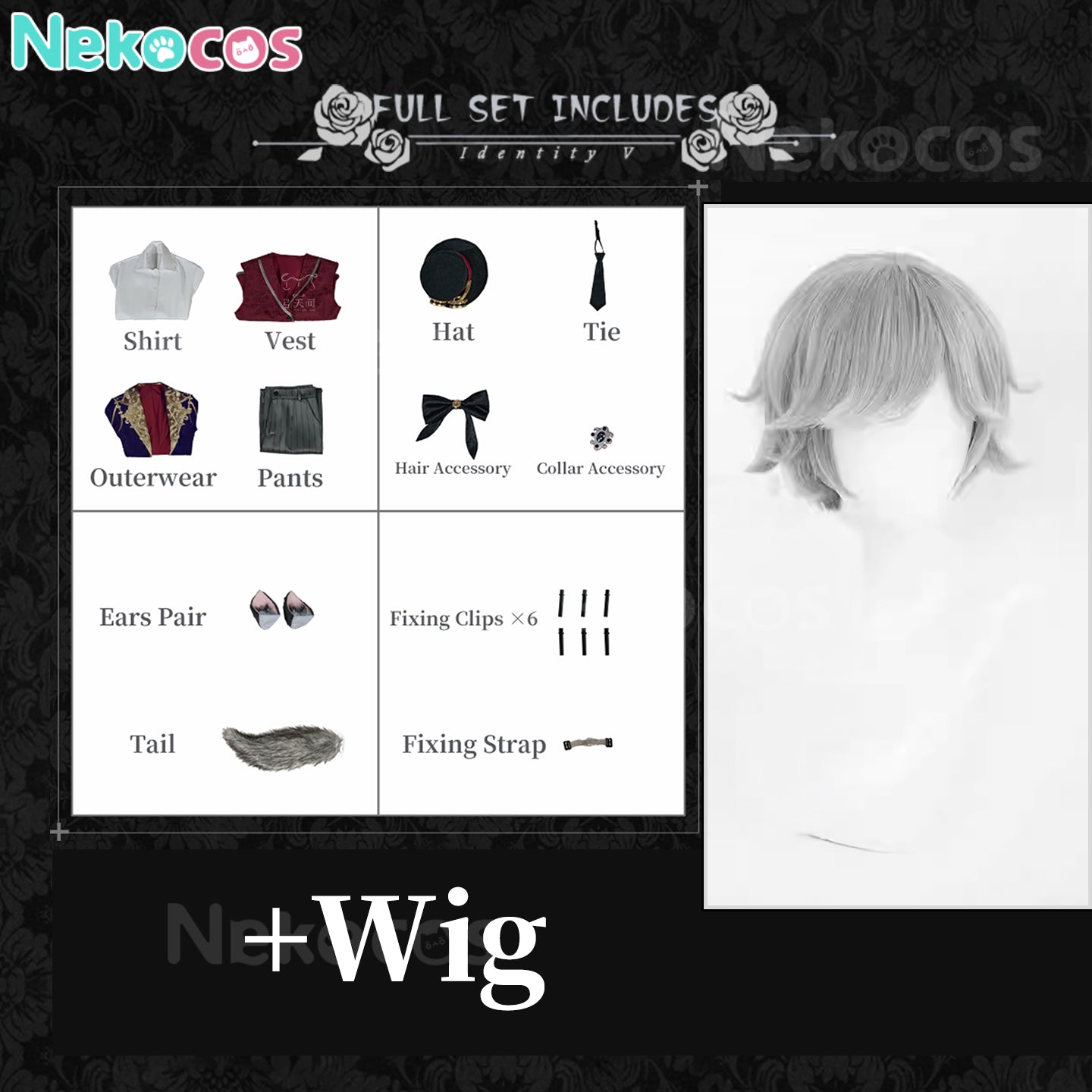 【Nekocos】Game Identity Ⅴ Cosplay Photographer Moonlight Gentleman Cosplay Costume Premium Edition