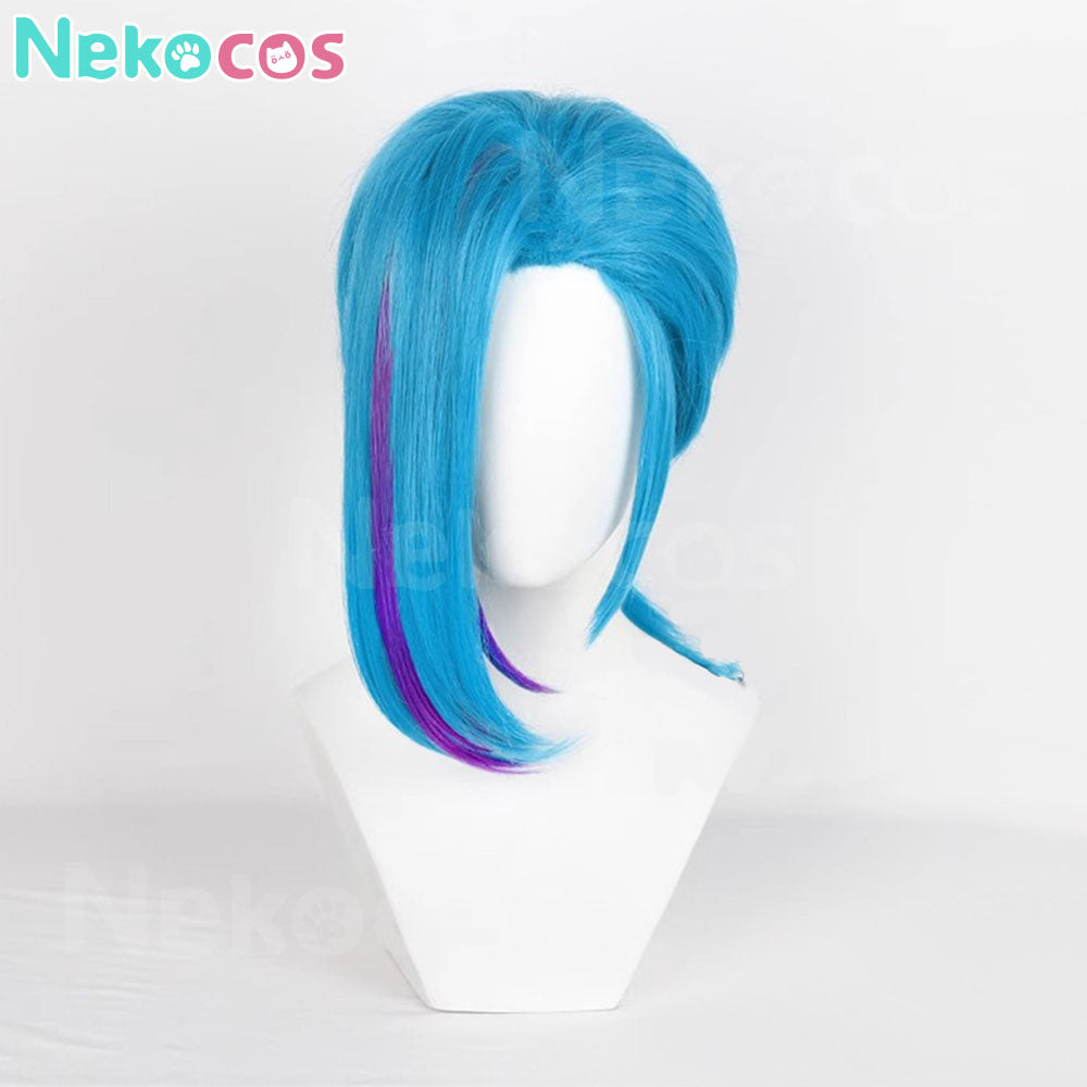 【Auf Lager】Spiel League of Legends Arcane 2 Cosplay Jinx Cosplay Perücke