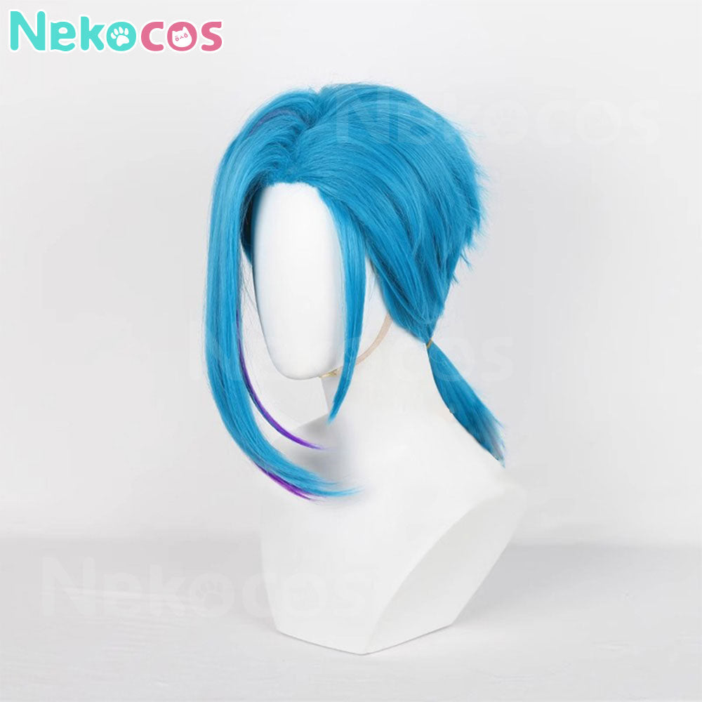 【Auf Lager】Spiel League of Legends Arcane 2 Cosplay Jinx Cosplay Perücke