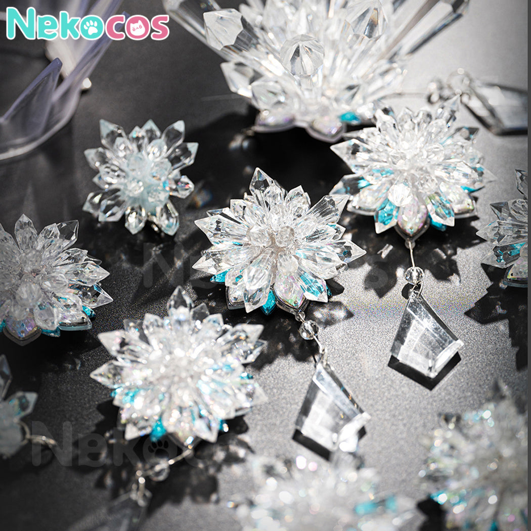 【Nekocos】Anime Cardcaptor Sakura Cosplay Kinomoto Sakura Kinomoto Sakura Snow Angel from the Clear Card Cosplay Costume Premium Edition | Custom-Tailor