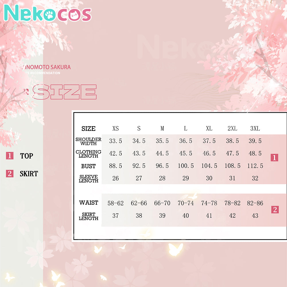 【Nekocos】Anime Cardcaptor Sakura Cosplay Kinomoto Sakura School Uniform Cosplay Costume | In Stock