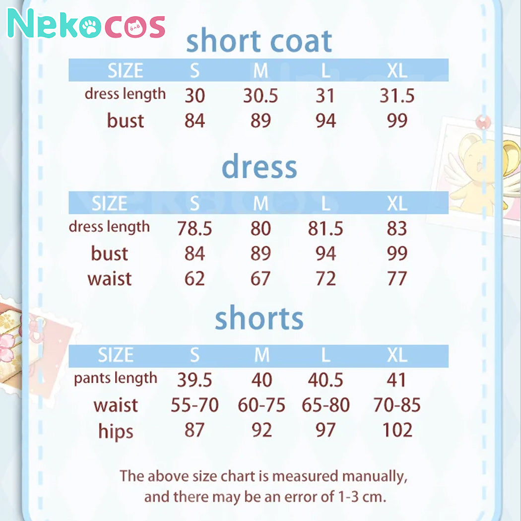 【Nekocos】Anime Cardcaptor Sakura Cosplay Kinomoto Sakura Dating Cosplay Costume Premium Edition