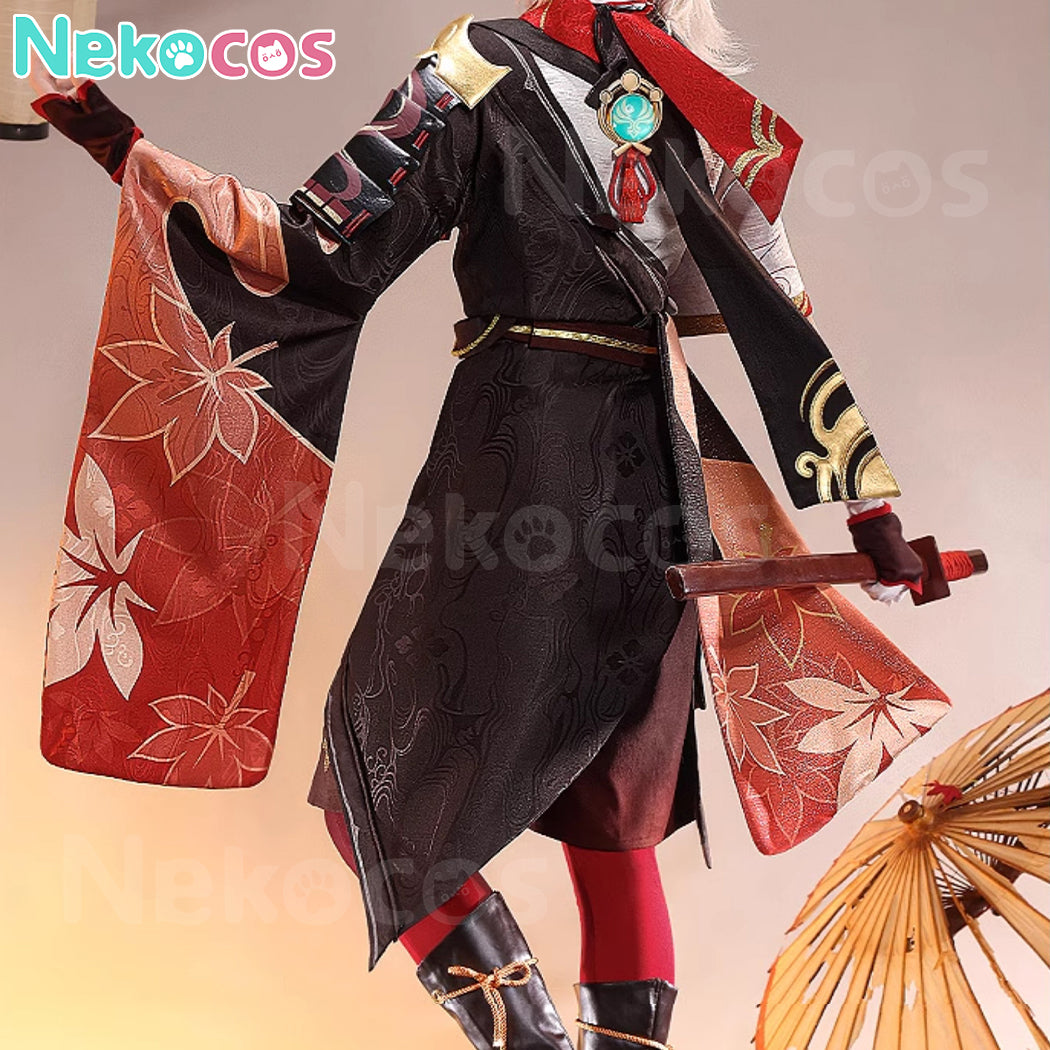 【Nekocos】Game Genshin Impact Cosplay Kaedehara Kazuha Cosplay Costume Premium Edition | In Stock