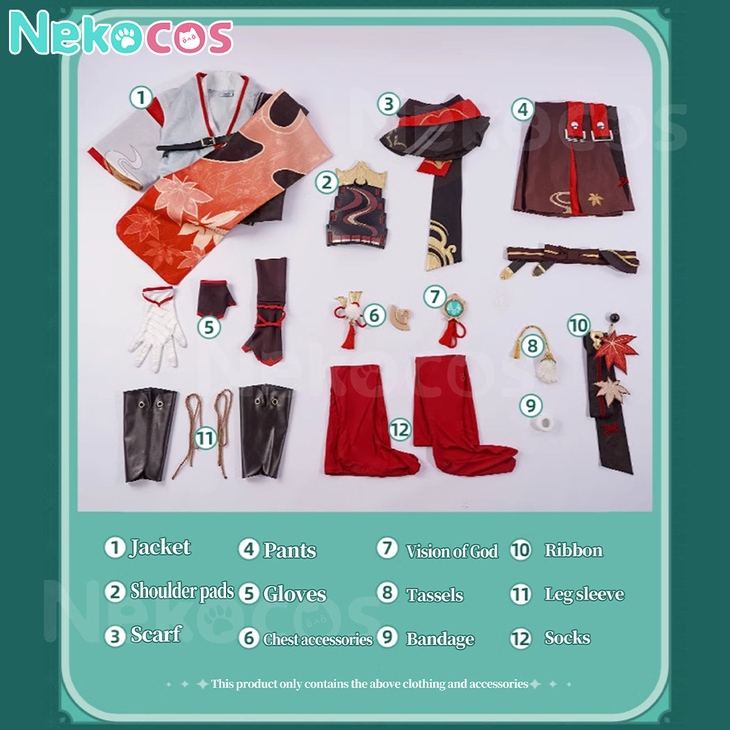 【Nekocos】Game Genshin Impact Cosplay Kaedehara Kazuha Cosplay Costume Premium Edition | In Stock