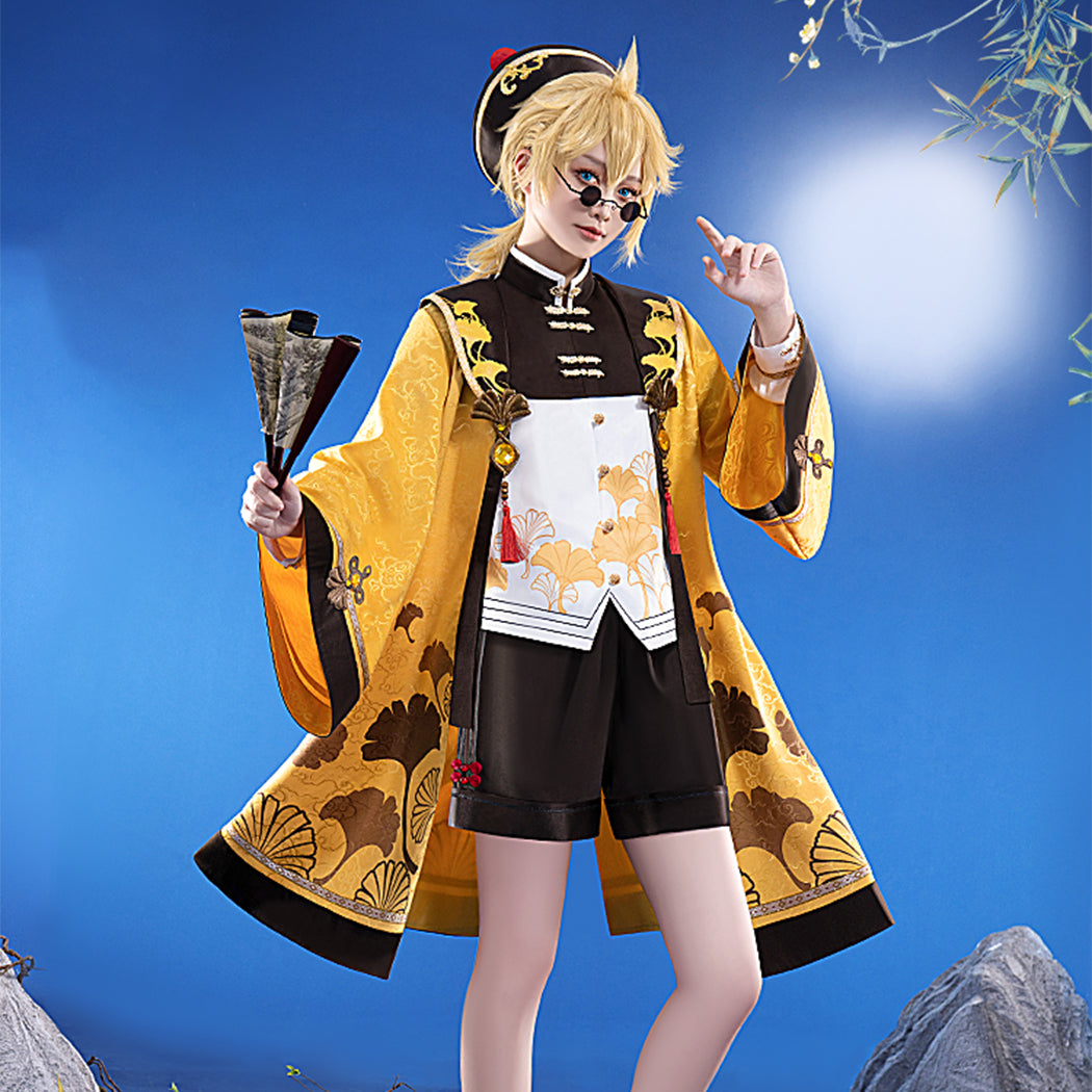 【Nekocos】Vocaloid Kagamine Rin & Len Cosplay Kagamine Len Little Taoist Priest Cosplay Costume | In Stock