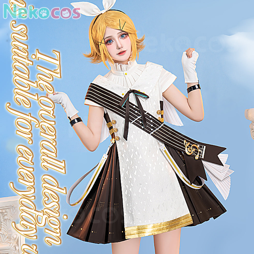 【Nekocos】Vocaloid Hatsune Miku x Kagamine Rin & Len Cosplay Kagamine Rin Cosplay Costume | In Stock