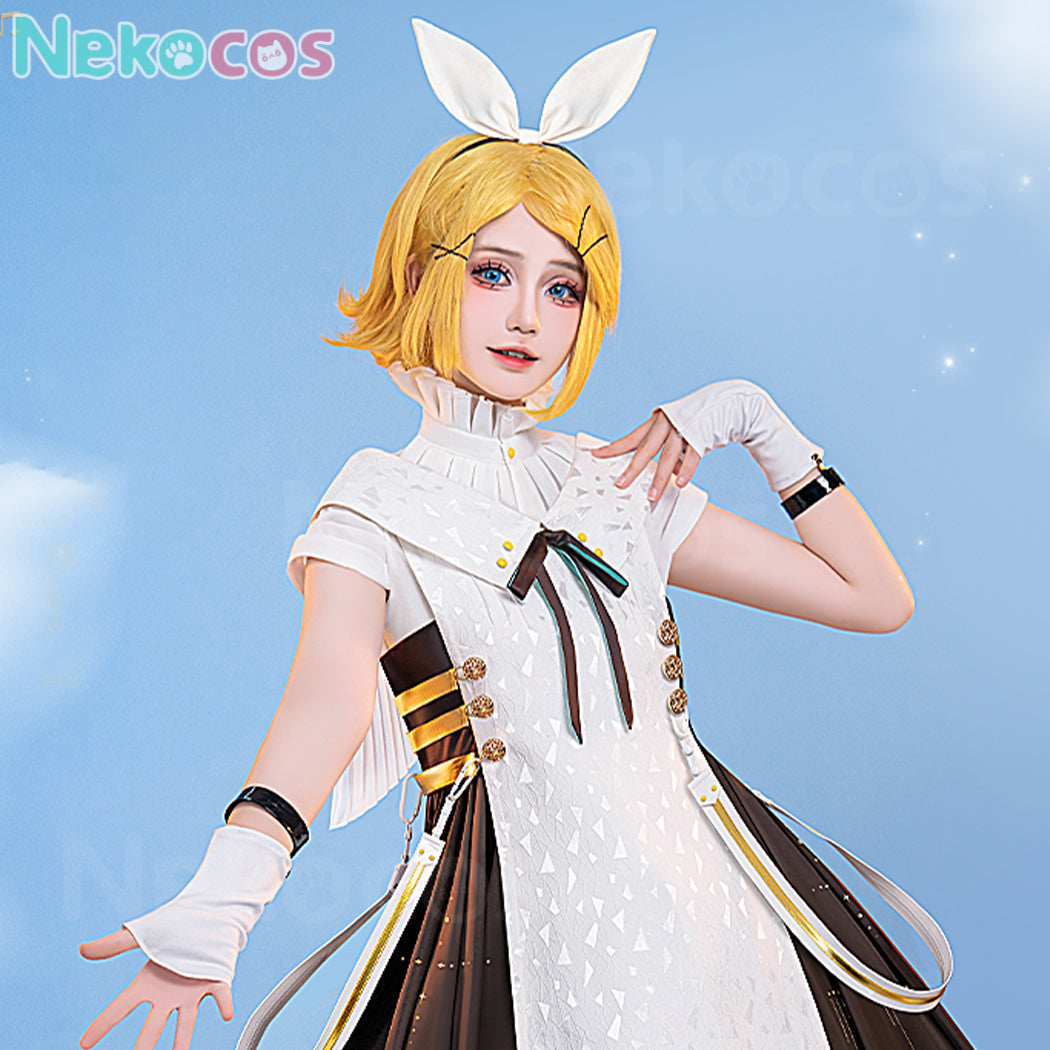 【Nekocos】Vocaloid Hatsune Miku x Kagamine Rin & Len Cosplay Kagamine Rin Cosplay Costume | In Stock