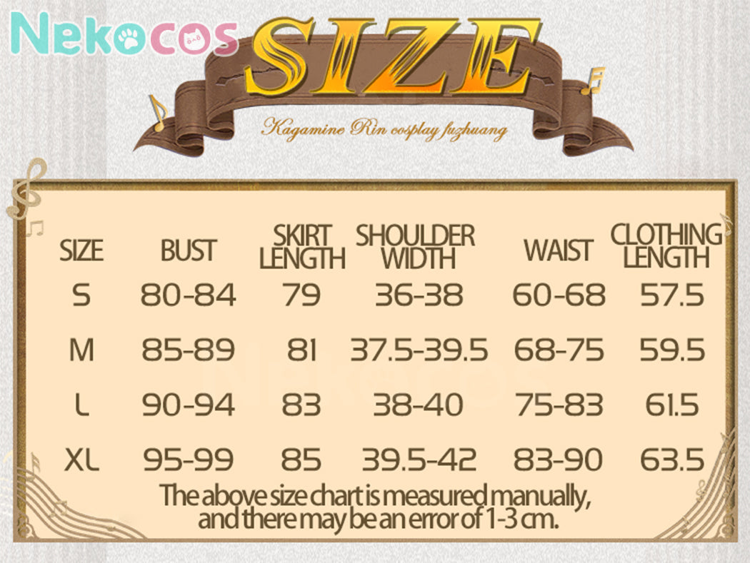 【Nekocos】Vocaloid Hatsune Miku x Kagamine Rin & Len Cosplay Kagamine Rin Cosplay Costume | In Stock