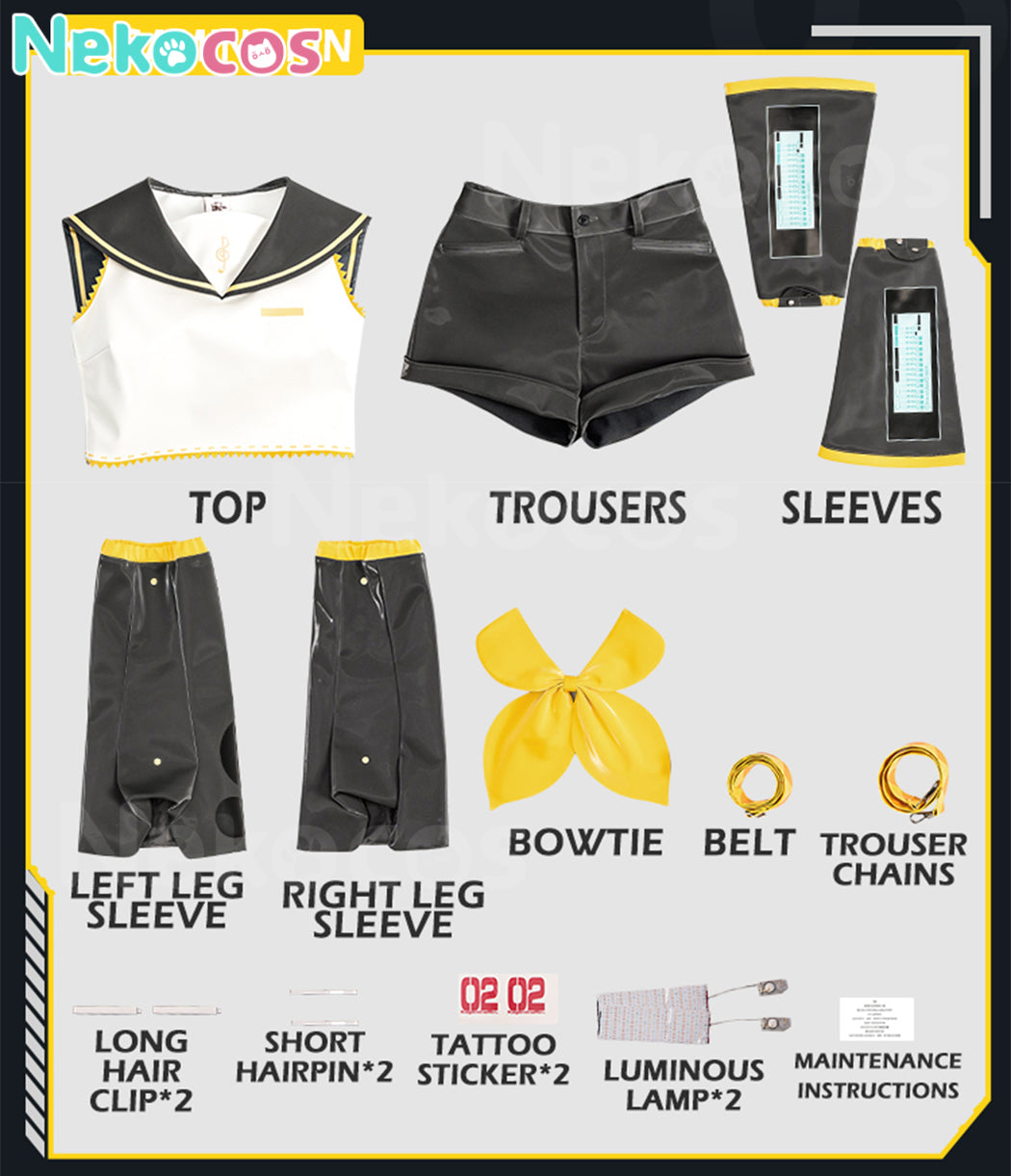 【Nekocos】Vocaloid Hatsune Miku x Kagamine Rin & Len Cosplay Kagamine Rin & Len Cosplay Costume | In Stock