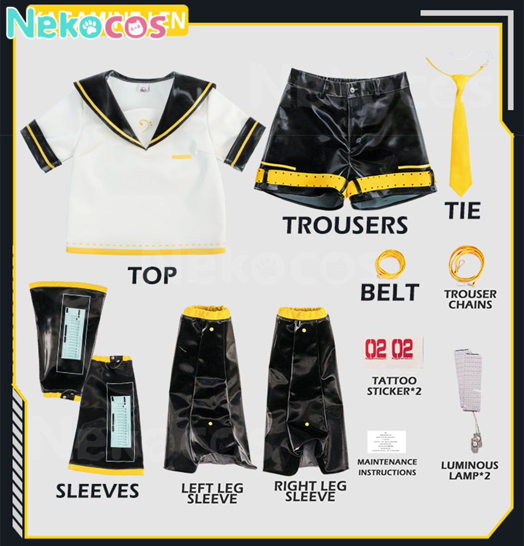 【Nekocos】Vocaloid Hatsune Miku x Kagamine Rin & Len Cosplay Kagamine Rin & Len Cosplay Costume | In Stock