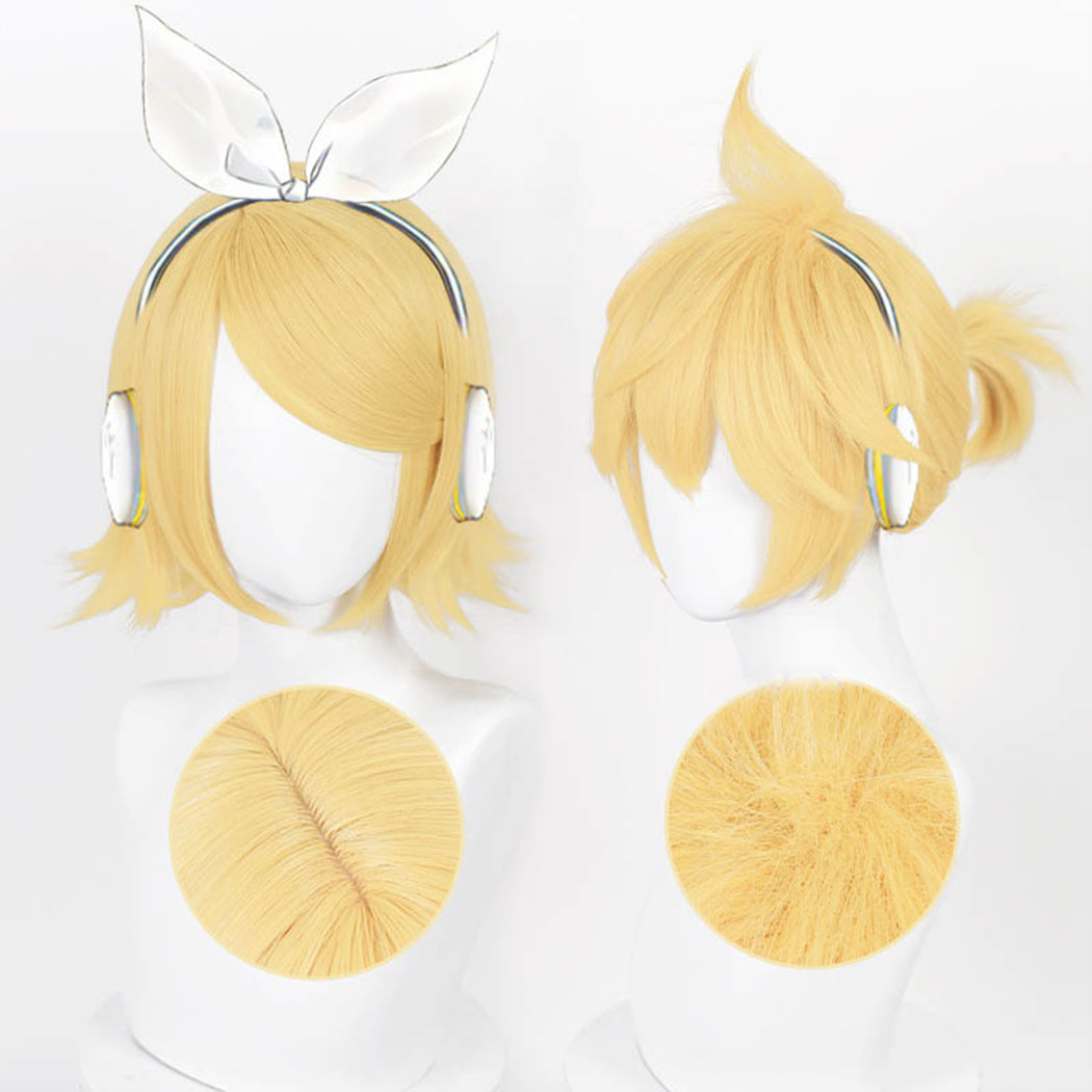 【Nekocos】Vocaloid Kagamine Rin & Len Cosplay Kagamine Rin_Len Cosplay Wig | In Stock