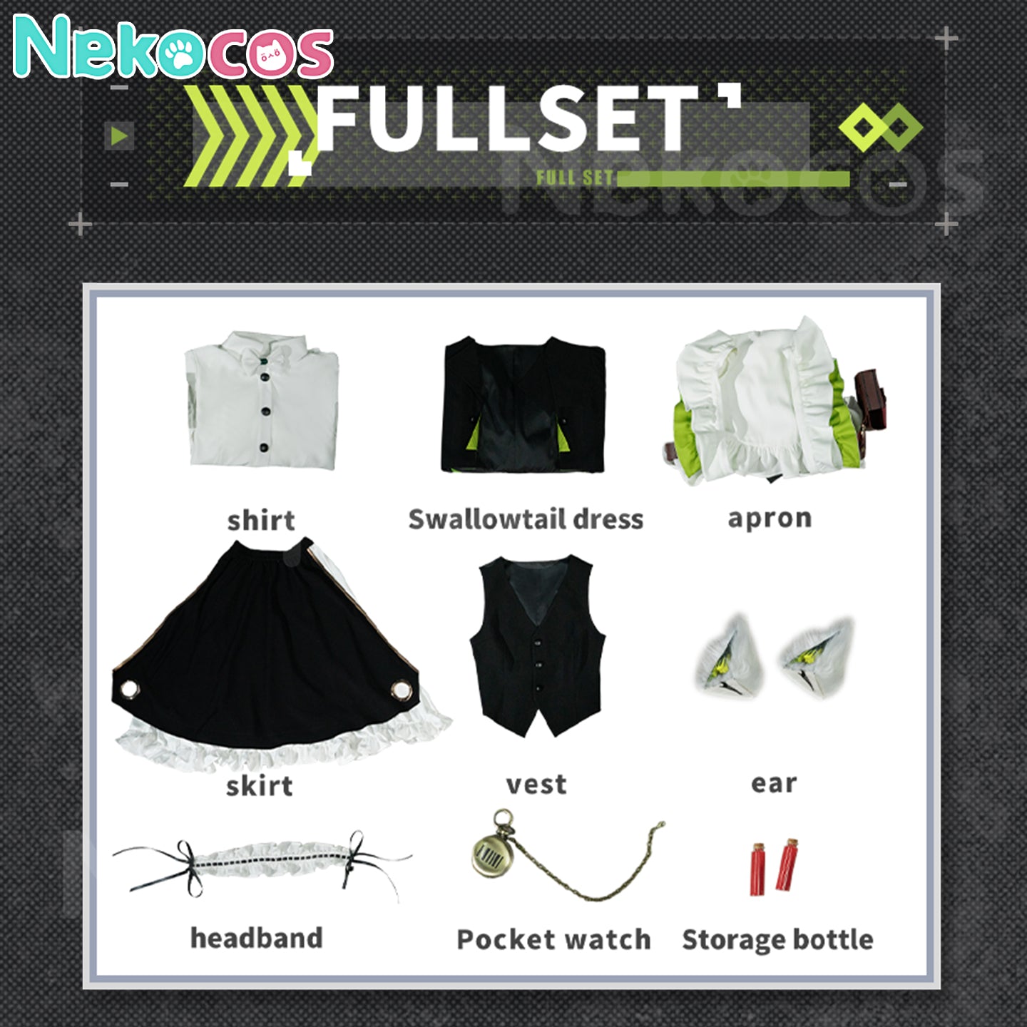 【Nekocos】Game Arknights Cosplay Kal'tsit Cosplay Costume Premium Edition | Custom-Tailor