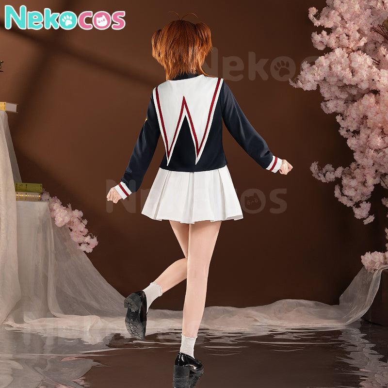 【Nekocos】Anime Cardcaptor Sakura Cosplay Kinomoto Sakura School Uniform Cosplay Costume Premium Edition | In Stock