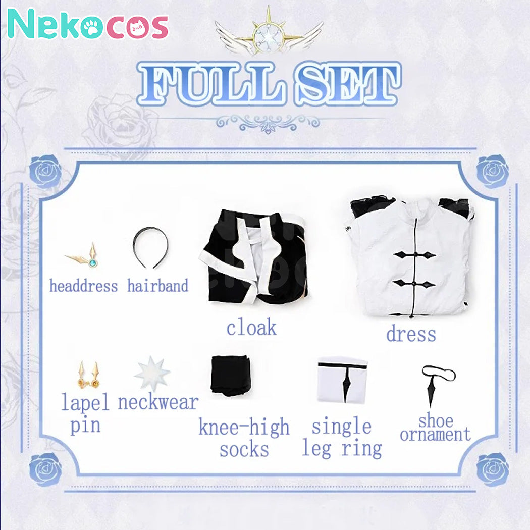 【Auf Lager】Anime Card Captor Sakura Cosplay Kinomoto Sakura Schwarz/Weiß Kleid Cosplay Kostüm