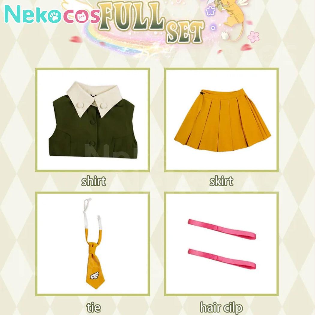 【Nekocos】Anime Cardcaptor Sakura Cosplay Kinomoto Sakura Hong Kong Trip Cosplay Costume Premium Edition