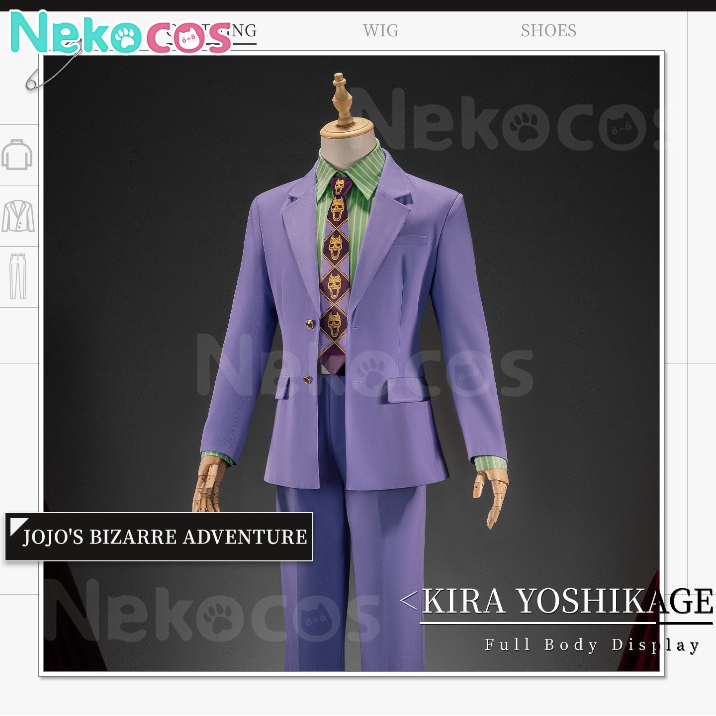 【Nekocos】Anime JoJo's Bizarre Adventure Cosplay Kira Yoshikage Cosplay Costume | Custom-Tailor
