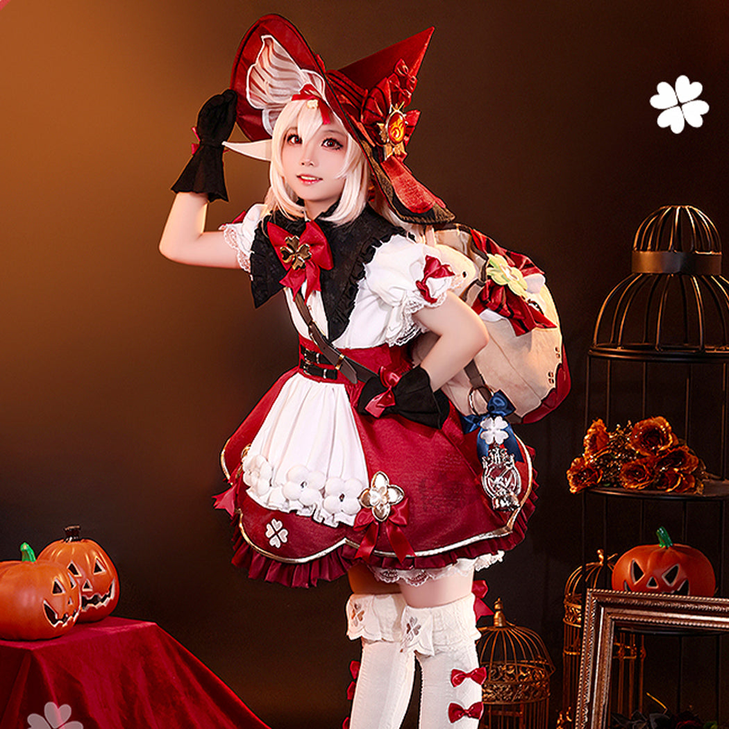 【Nekocos】Game Genshin Impact Cosplay Blossoming Starlight Klee Cosplay Costume Premium Edition | In Stock