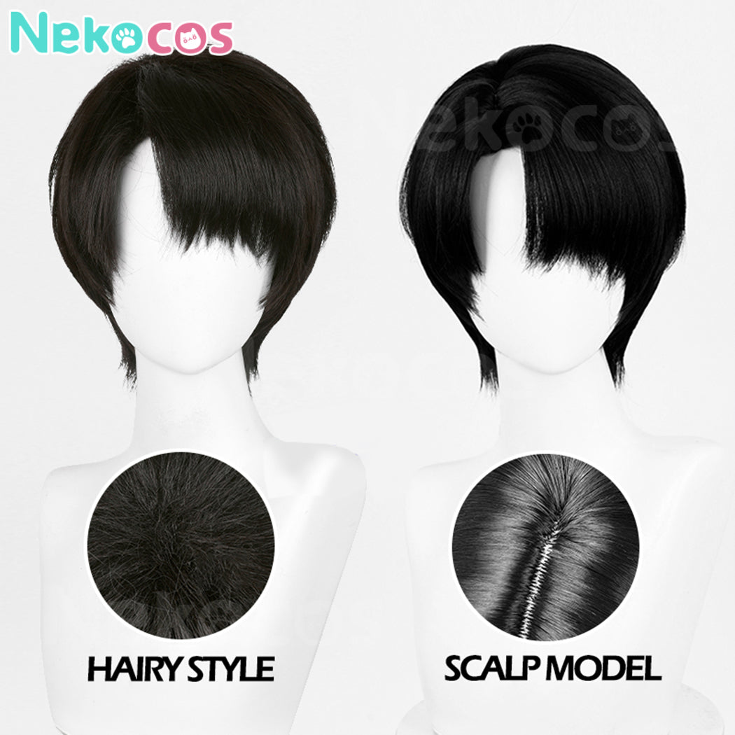 【Nekocos】Anime Attack On Titan Cosplay Levi Ackerman Cosplay Wig | In Stock