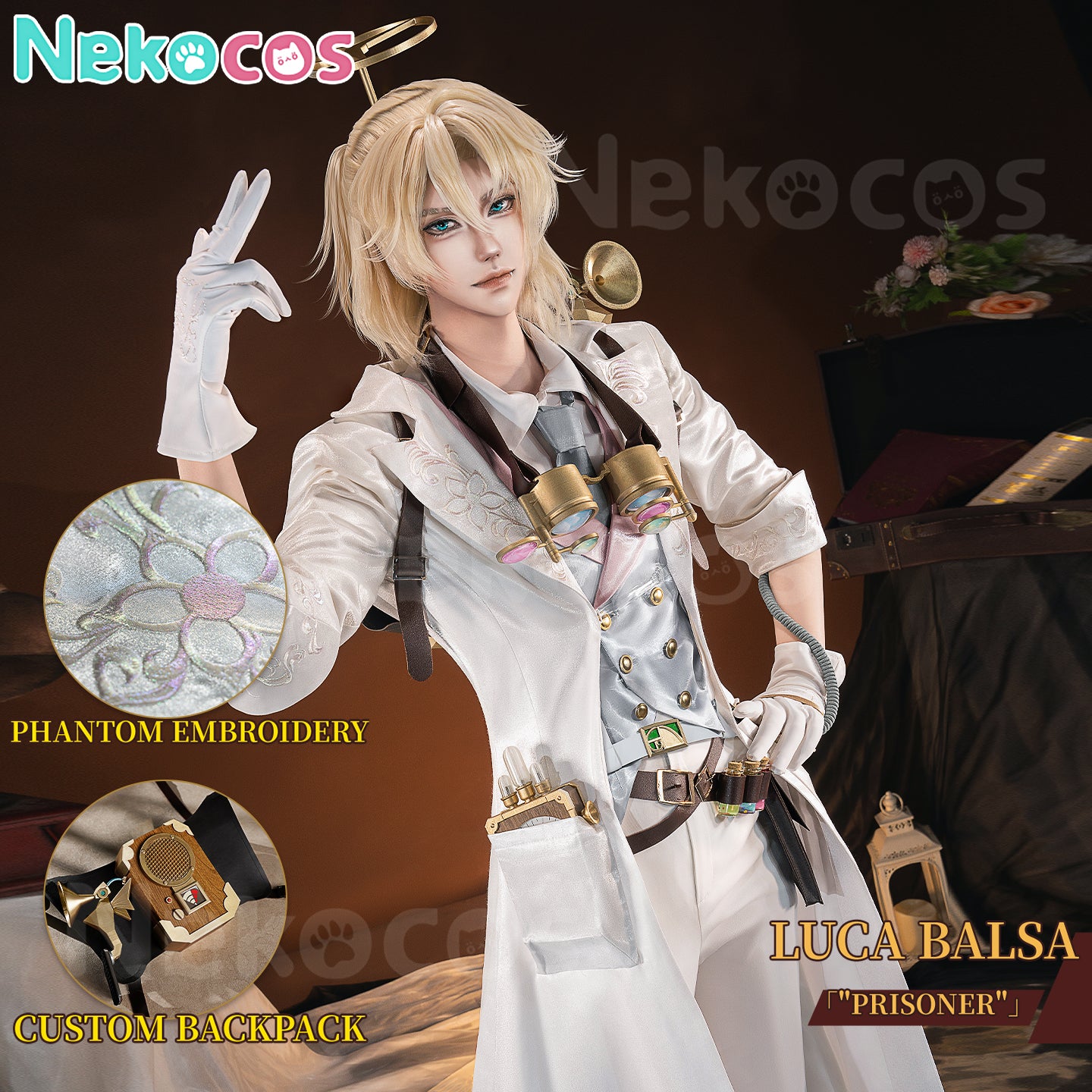 【Nekocos】Game Identity Ⅴ Cosplay Luca Balsa Cosplay Costume Premium Edition | Custom-Tailor
