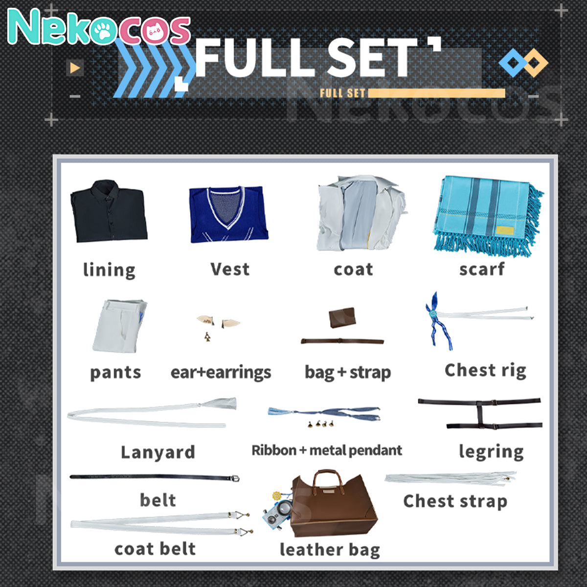 【Nekocos】Game Arknights Cosplay Lumen Cosplay Costume Premium Edition