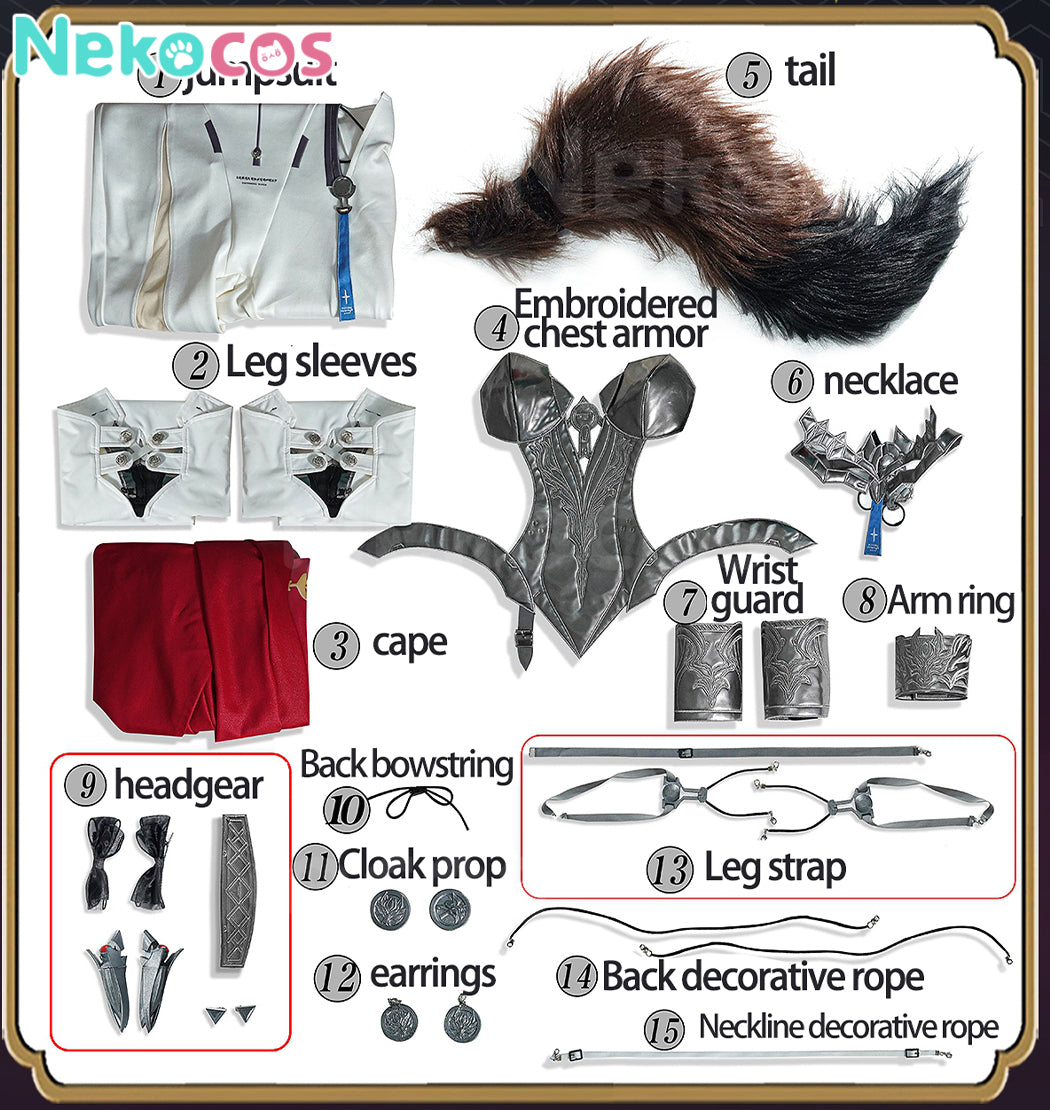 【Nekocos】Game Wuthering Waves Cosplay Lupa Cosplay Costume Premium Edition | Custom-Tailor