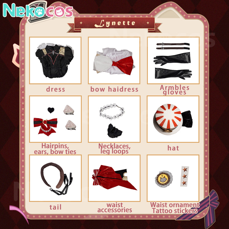 【Nekocos】Game Genshin Impact Cosplay Lynette x KFC Cosplay Costume Premium Edition | In Stock