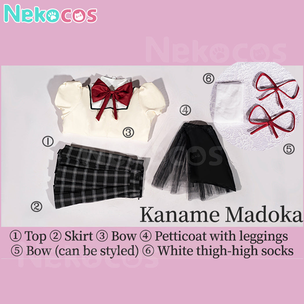 【Nekocos】Anime Puella Magi Madoka Magica Cosplay Madoka Kaname&Homura Akemi School Uniform Cosplay Costume | In Stock