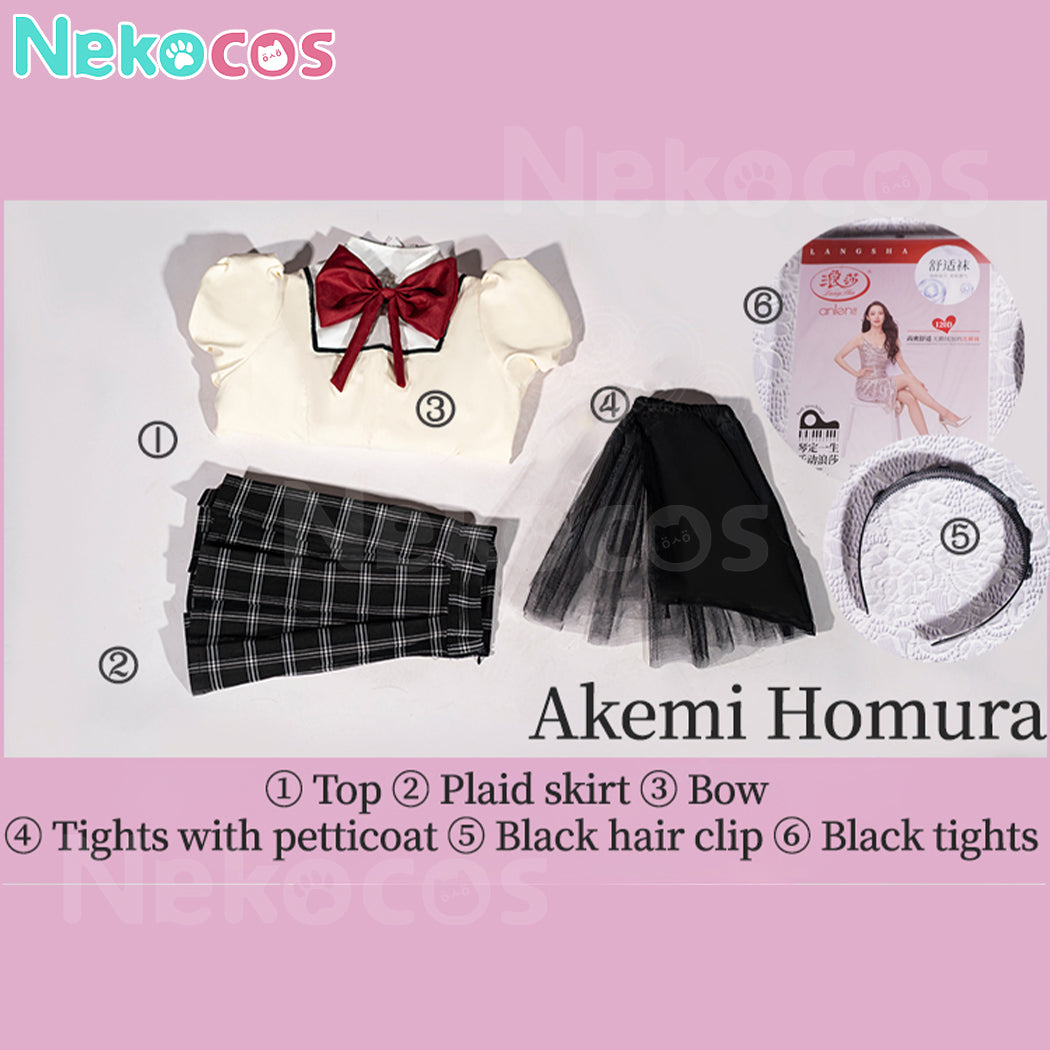 【Nekocos】Anime Puella Magi Madoka Magica Cosplay Madoka Kaname&Homura Akemi School Uniform Cosplay Costume | In Stock
