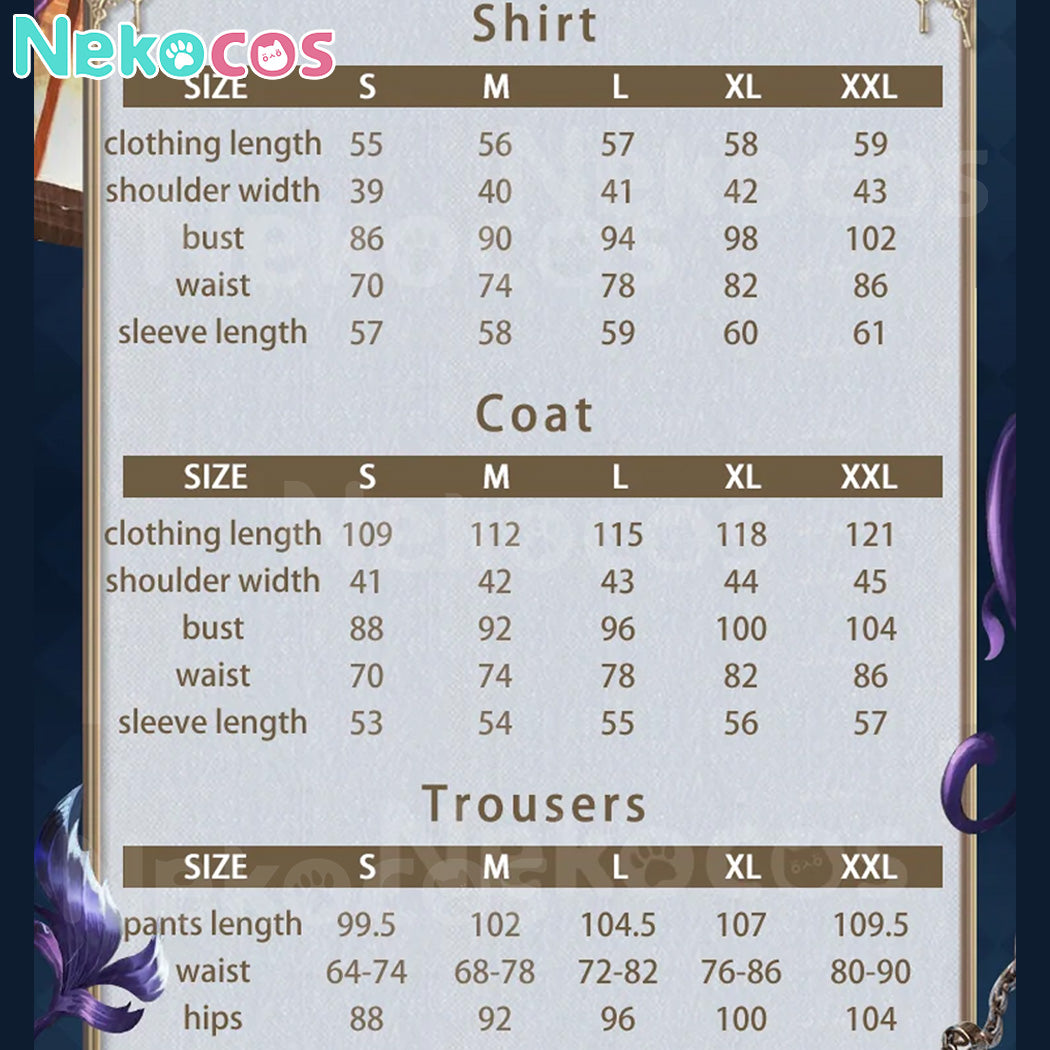 【Nekocos】Game Identity Ⅴ Cosplay Cabinet of Curiosities Mercenary Naib Subedar Cosplay Costume Premium Edition | In Stock